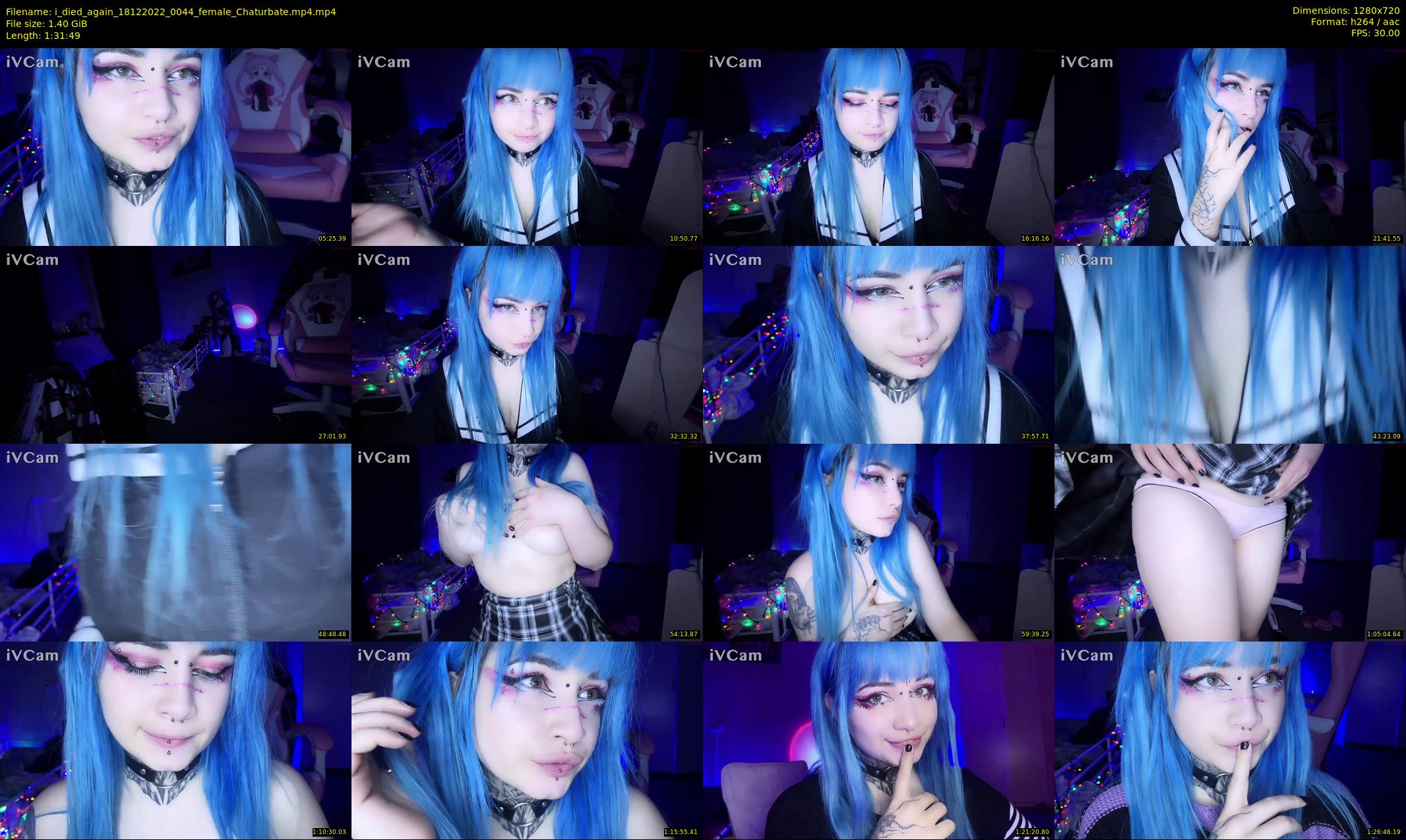 i_died_again — 92 minute Chaturbate female cam show recording, 720p, Dec 18, 2022