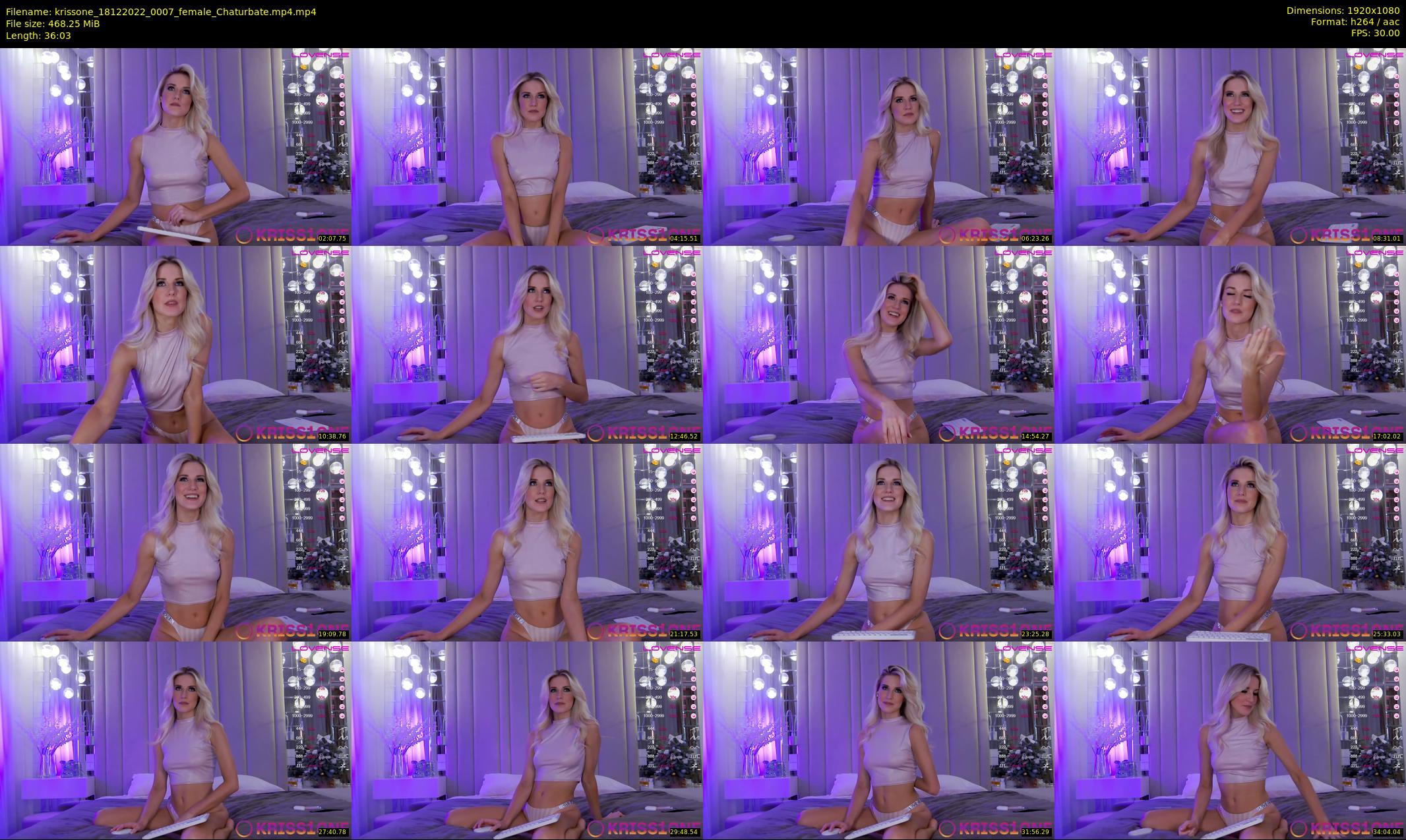 krissone — 37 minute Chaturbate female cam show recording, 1080p, Dec 18, 2022