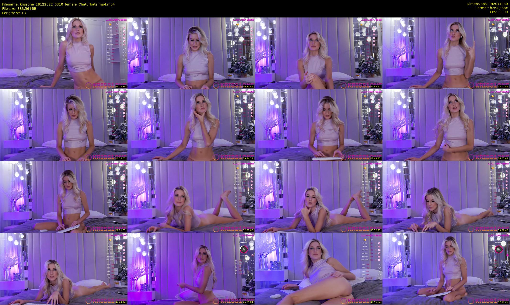 krissone — 56 minute Chaturbate female cam show recording, 1080p, Dec 18, 2022
