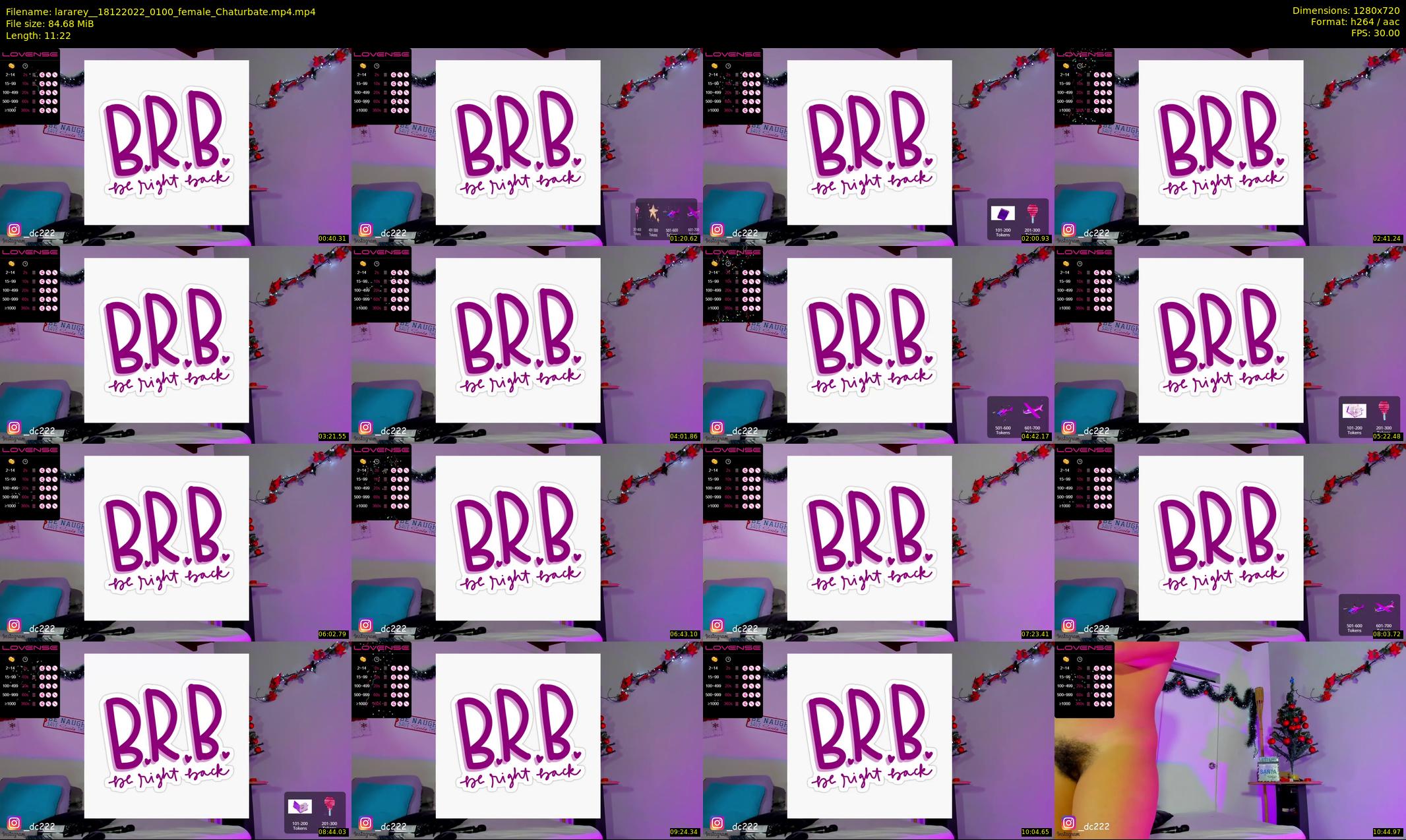 lararey_ — 12 minute Chaturbate female cam show recording, 720p, Dec 18, 2022