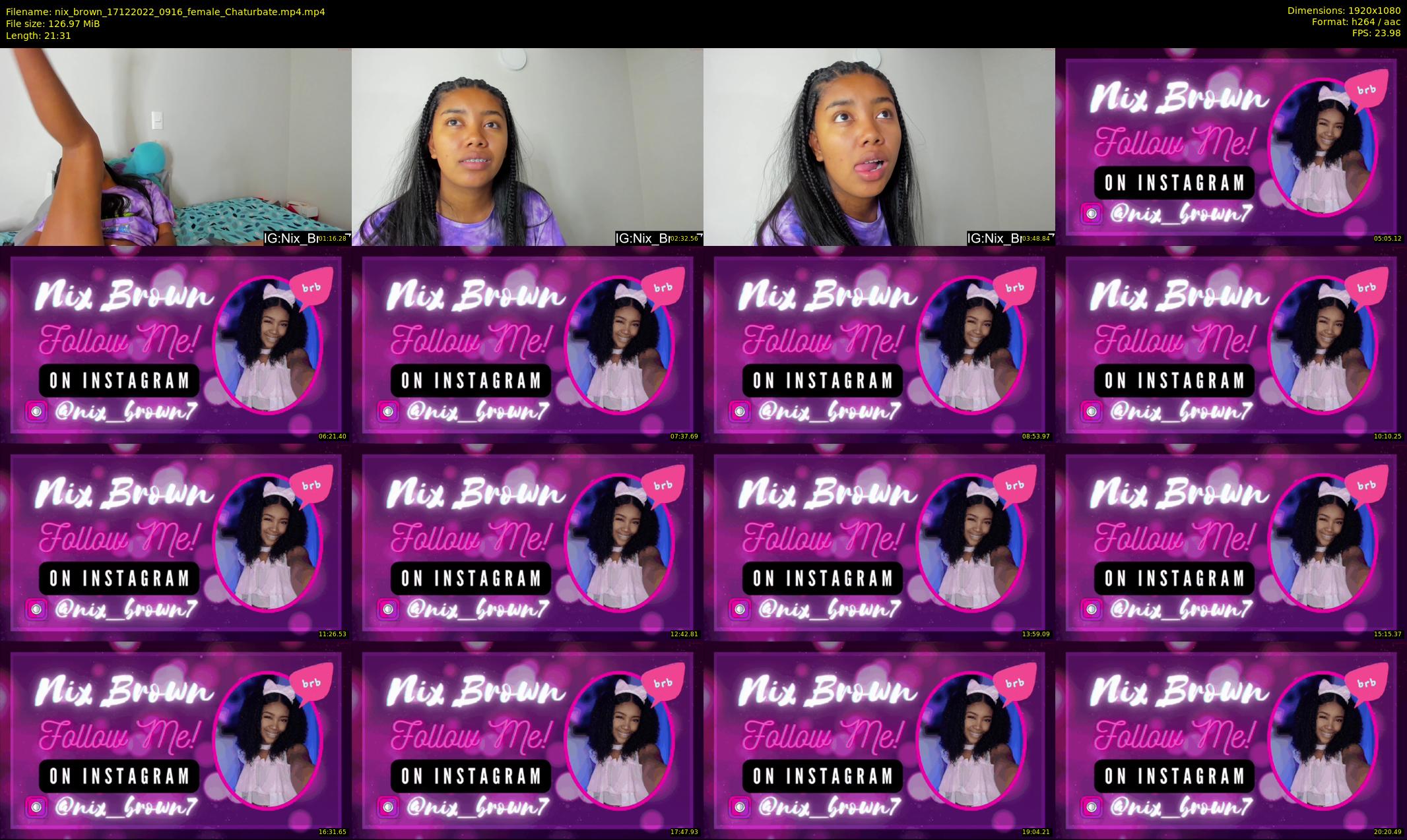 nix_brown — 22 minute Chaturbate female cam show recording, 1080p, Dec 17, 2022
