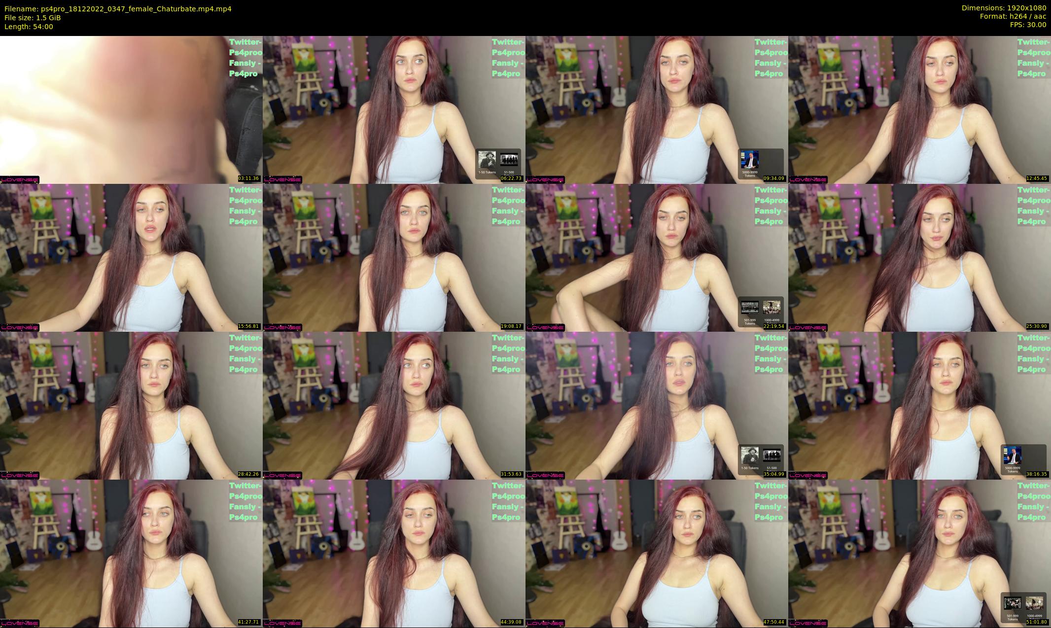 ps4pro — 54 minute Chaturbate female cam show recording, 1080p, Dec 18, 2022