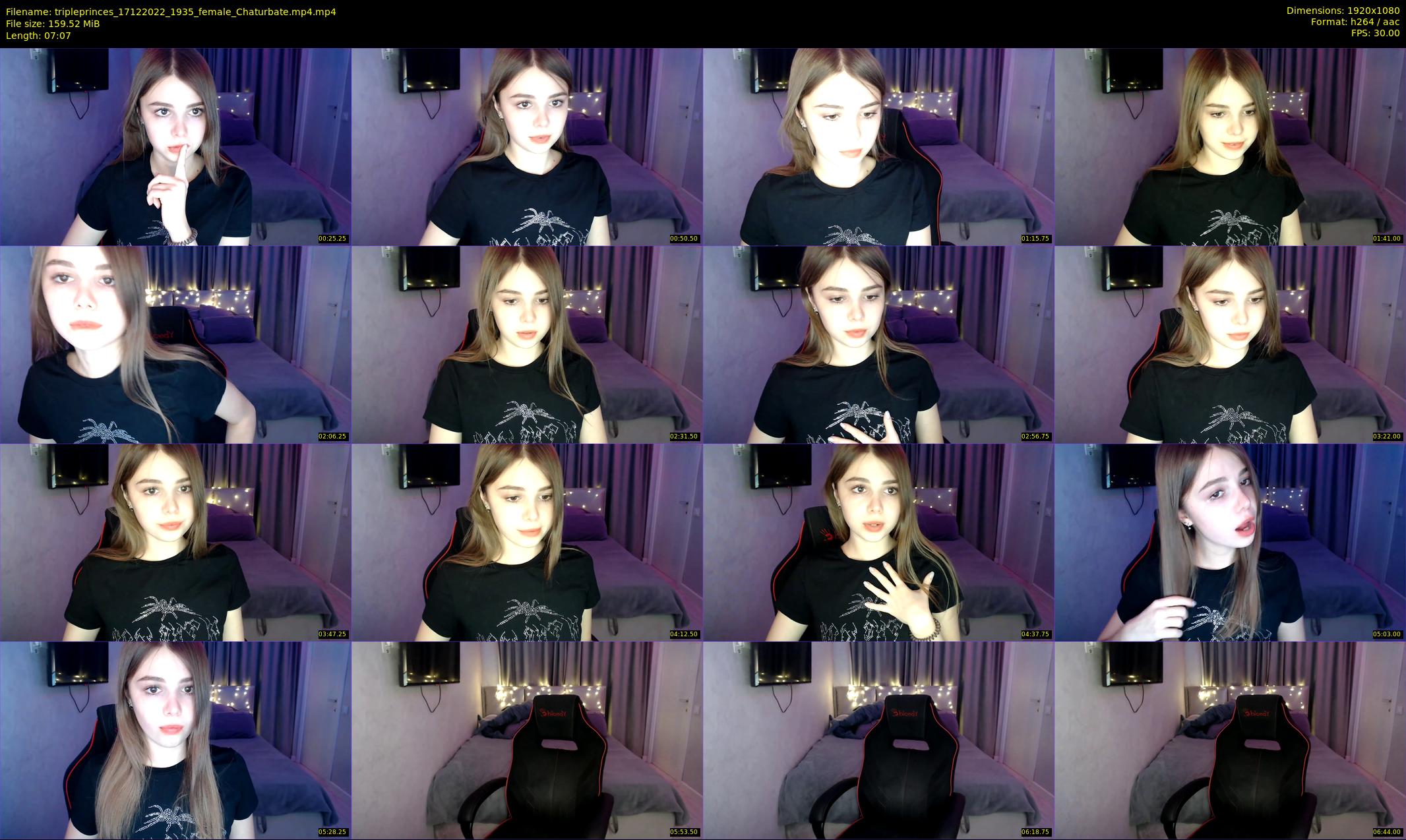 tripleprinces — 8 minute Chaturbate female cam show recording, 1080p, Dec 17, 2022