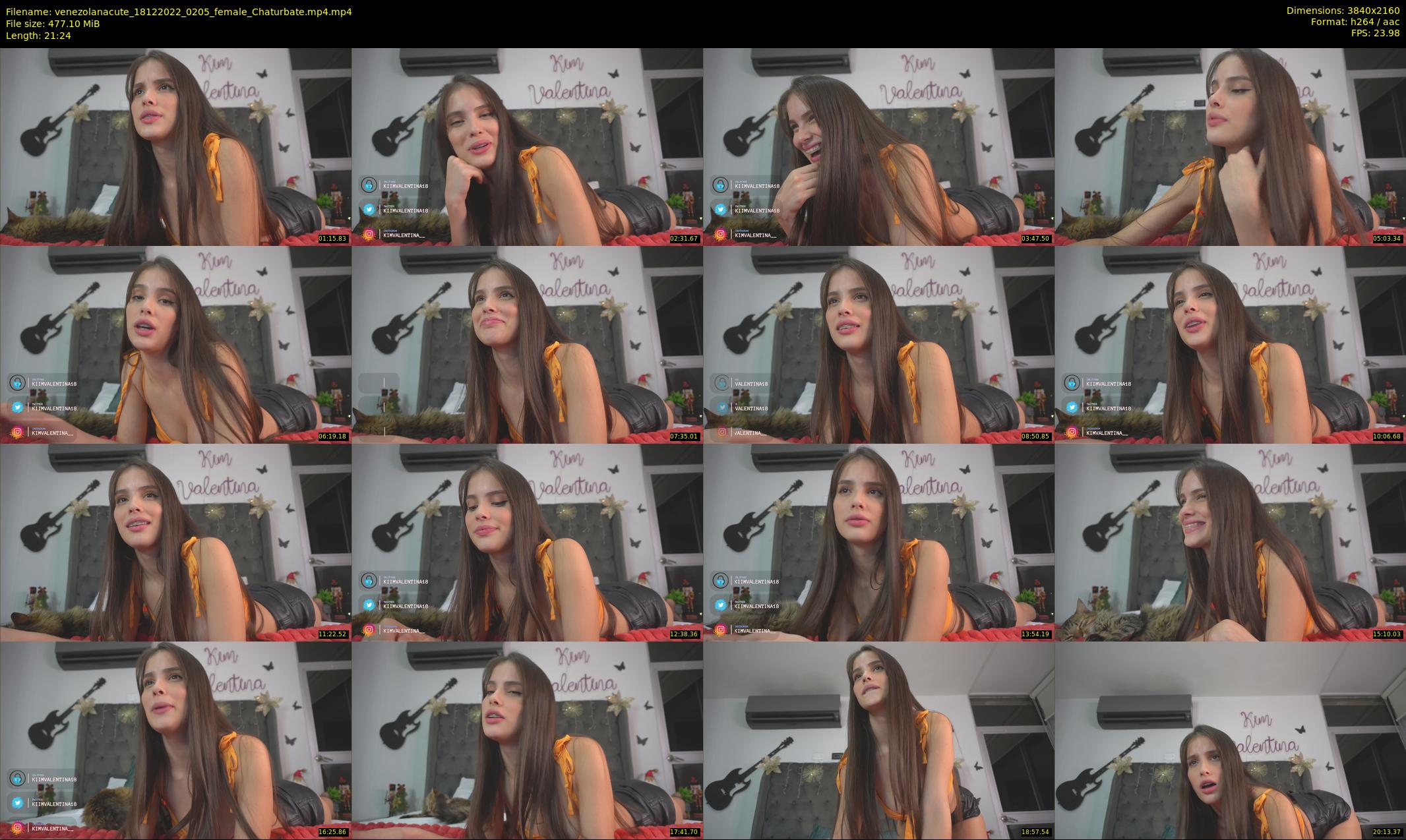 venezolanacute — 22 minute Chaturbate female cam show recording, 4K, Dec 18, 2022