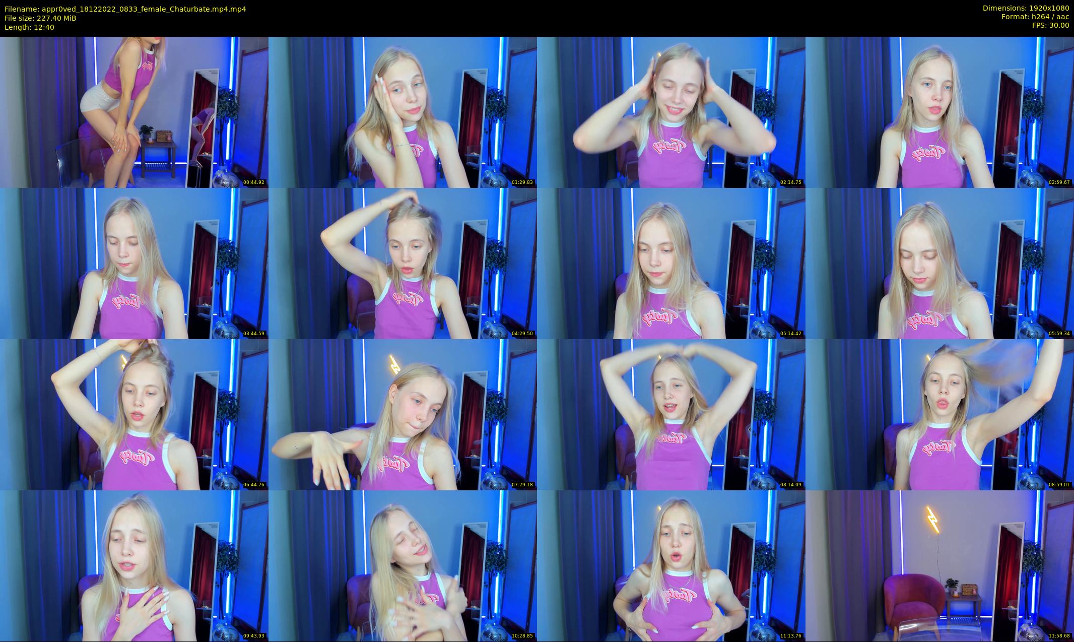 appr0ved — 13 minute Chaturbate female cam show recording, 1080p, Dec 18, 2022
