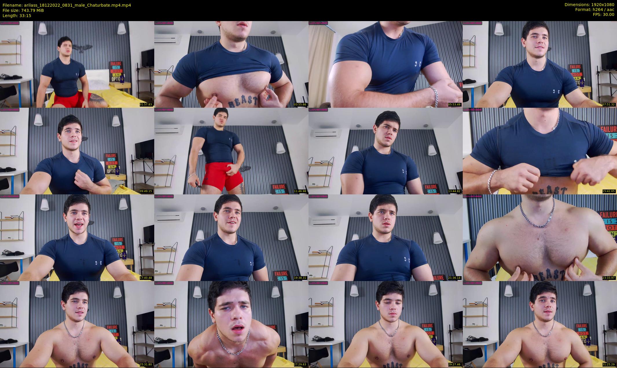 arilass — 34 minute Chaturbate male cam show recording, 1080p, Dec 18, 2022