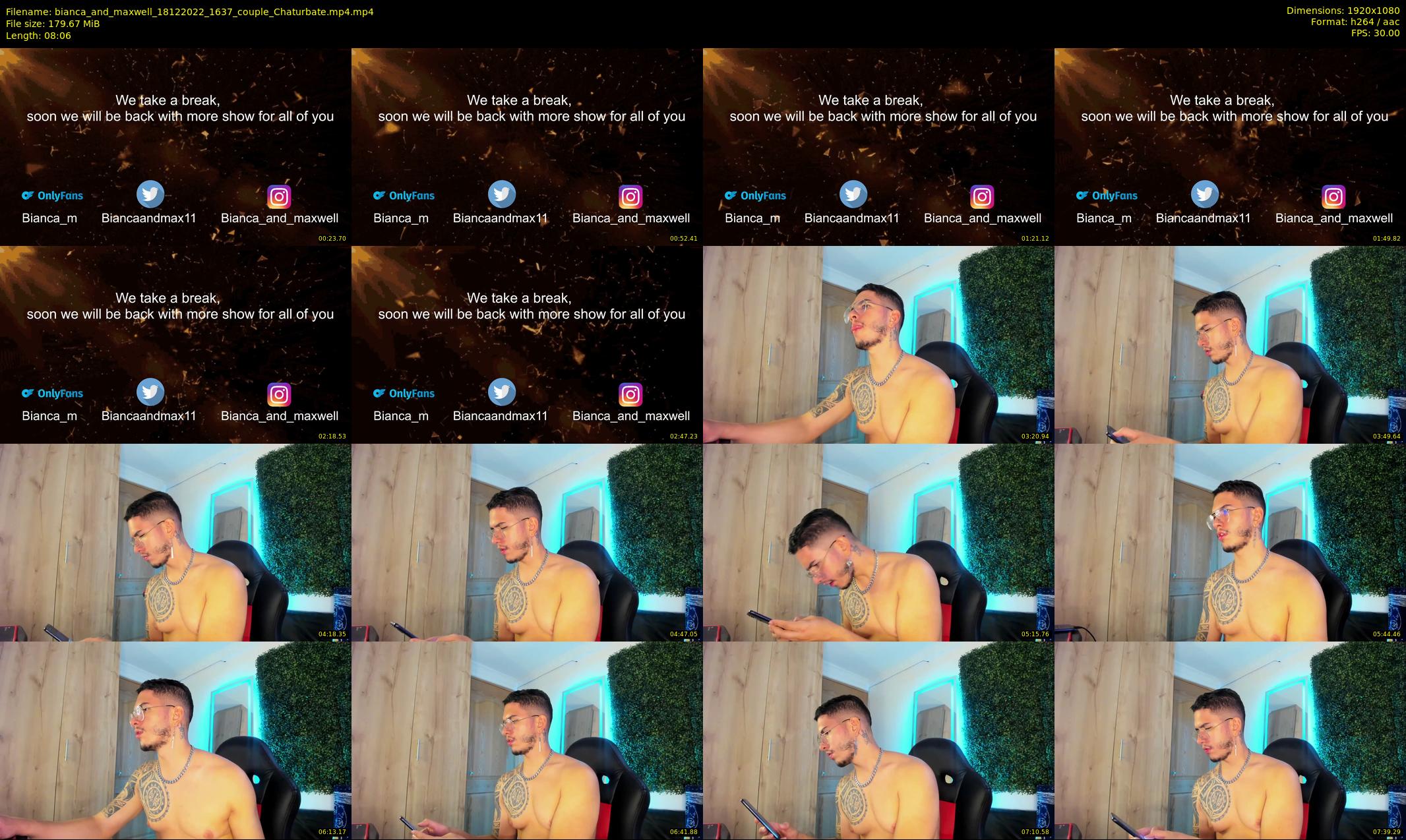 bianca_and_maxwell — 9 minute Chaturbate couple cam show recording, 1080p, Dec 18, 2022