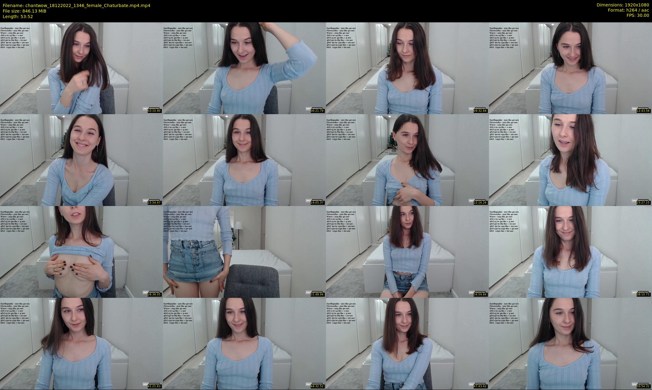 chantwow — 54 minute Chaturbate female cam show recording, 1080p, Dec 18, 2022