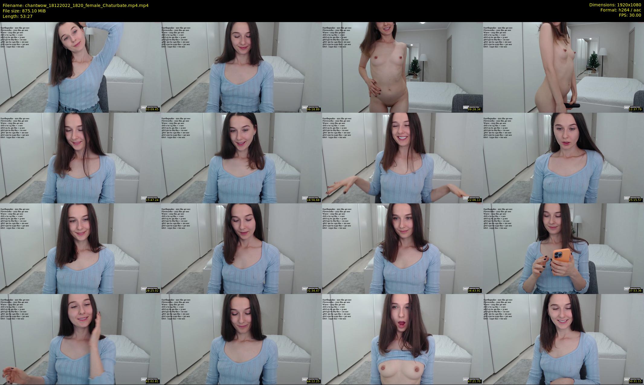 chantwow — 54 minute Chaturbate female cam show recording, 1080p, Dec 18, 2022