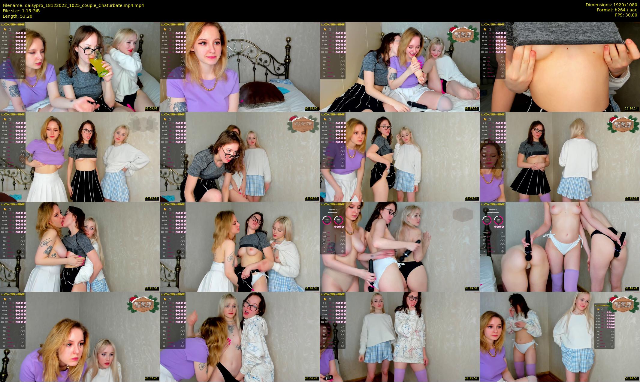 daisypro — 54 minute Chaturbate couple cam show recording, 1080p, Dec 18, 2022