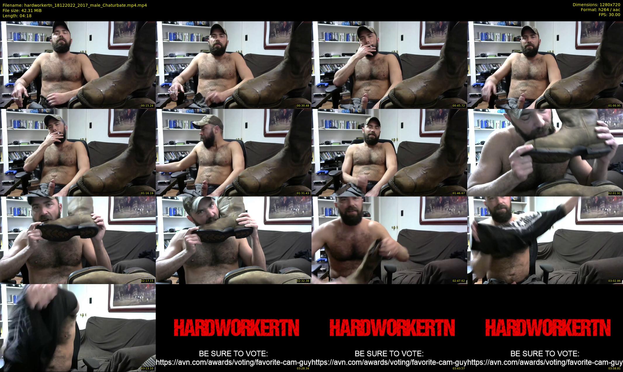 hardworkertn — 5 minute Chaturbate male cam show recording, 720p, Dec 18, 2022