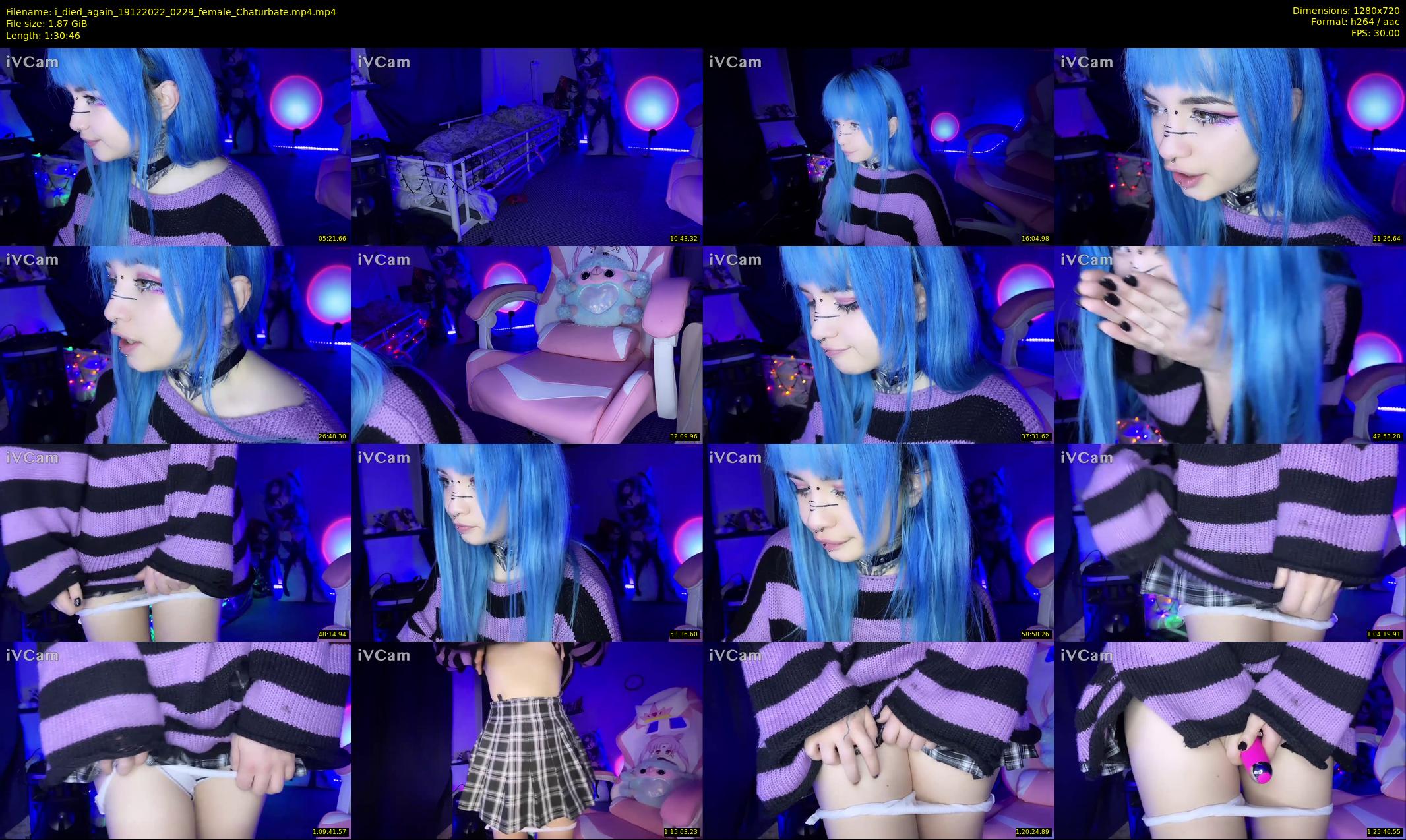 i_died_again — 91 minute Chaturbate female cam show recording, 720p, Dec 19, 2022