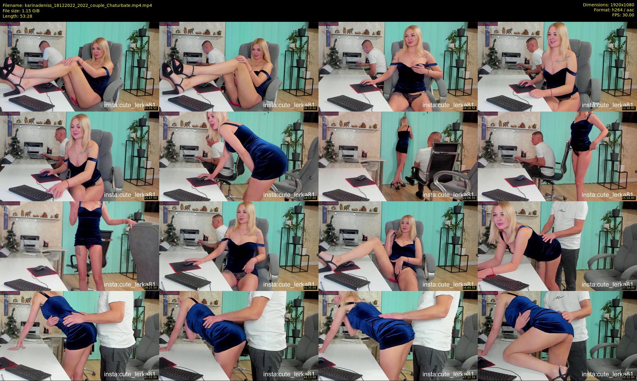 karinadeniss — 54 minute Chaturbate couple cam show recording, 1080p, Dec 18, 2022