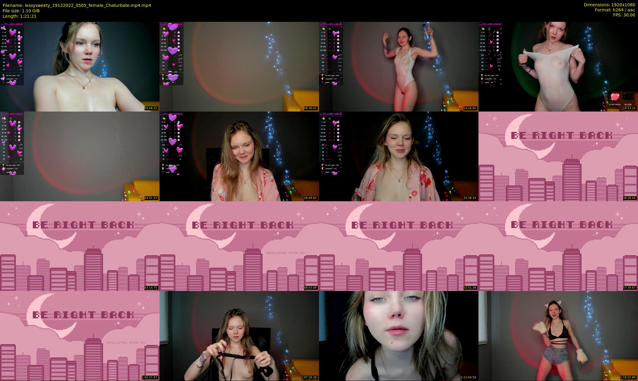 lessysweety — 82 minute Chaturbate female cam show recording, 1080p, Dec 19, 2022