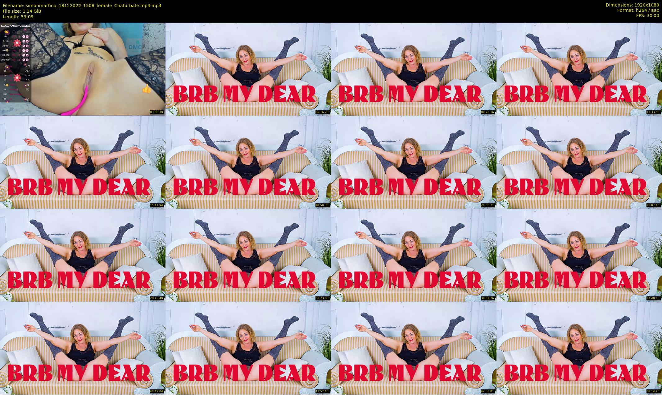 simonmartina — 54 minute Chaturbate female cam show recording, 1080p, Dec 18, 2022