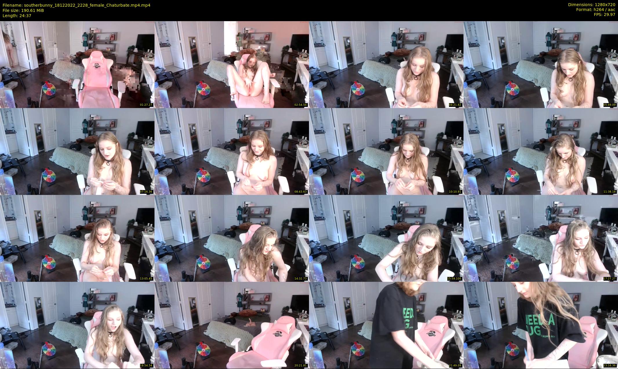 southerbunny — 25 minute Chaturbate female cam show recording, 720p, Dec 18, 2022