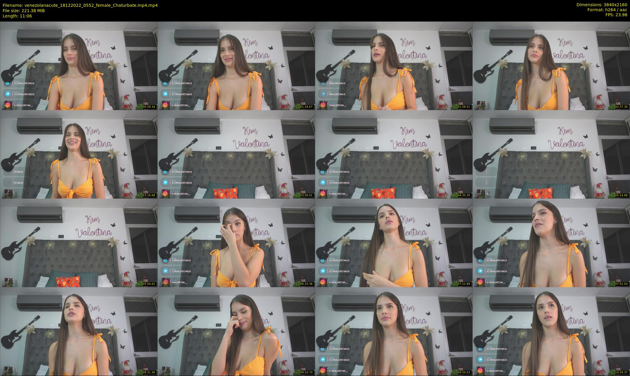venezolanacute — 12 minute Chaturbate female cam show recording, 4K, Dec 18, 2022