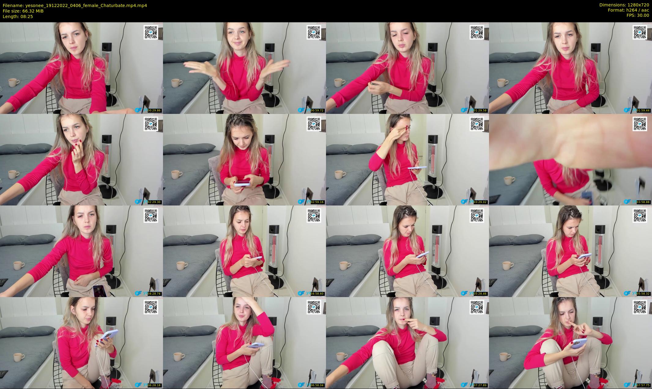 yesonee — 9 minute Chaturbate female cam show recording, 720p, Dec 19, 2022