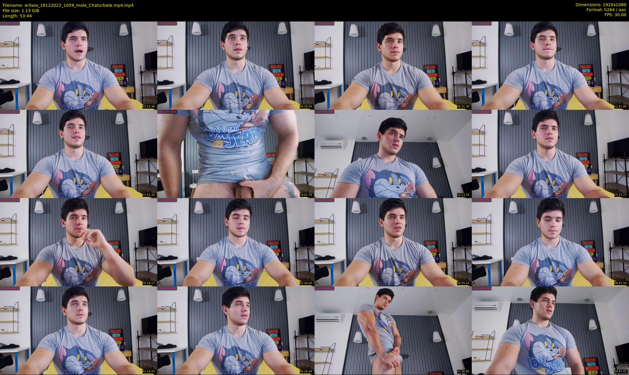 arilass — 54 minute Chaturbate male cam show recording, 1080p, Dec 18, 2022