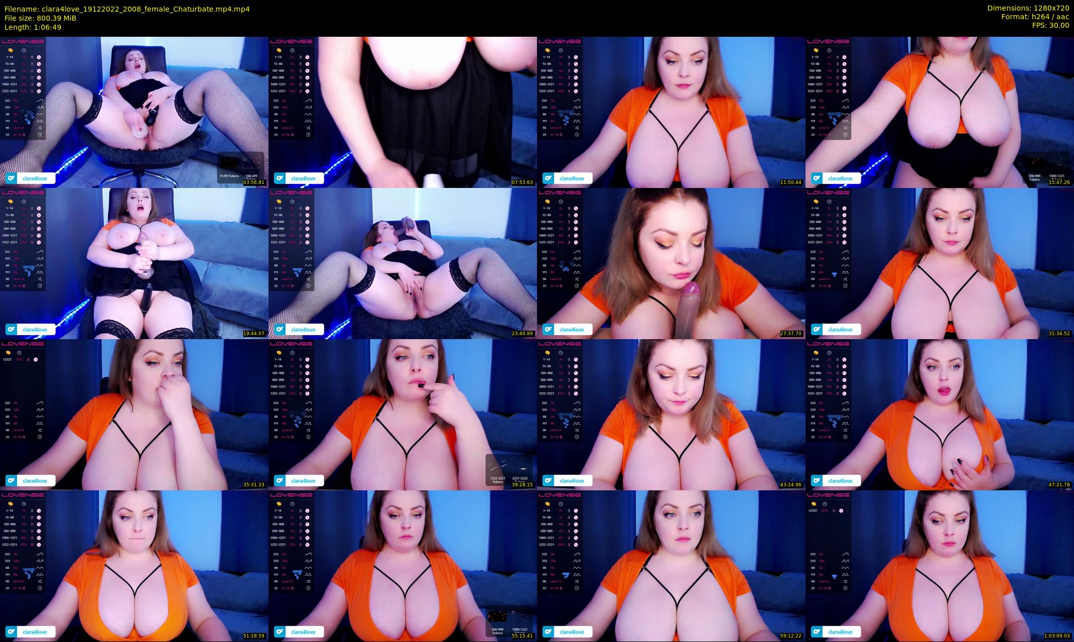clara4love — 67 minute Chaturbate female cam show recording, 720p, Dec 19, 2022