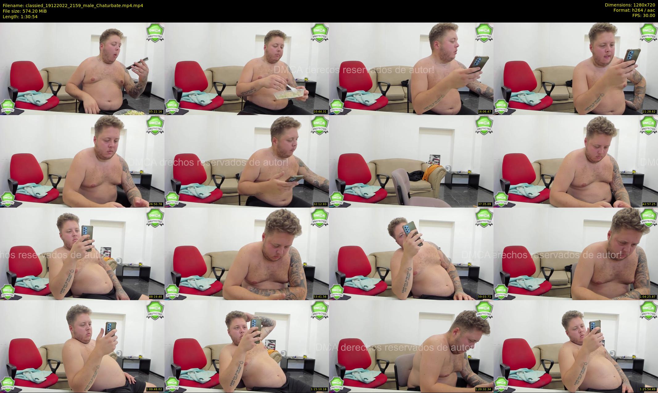 classied — 91 minute Chaturbate male cam show recording, 720p, Dec 19, 2022