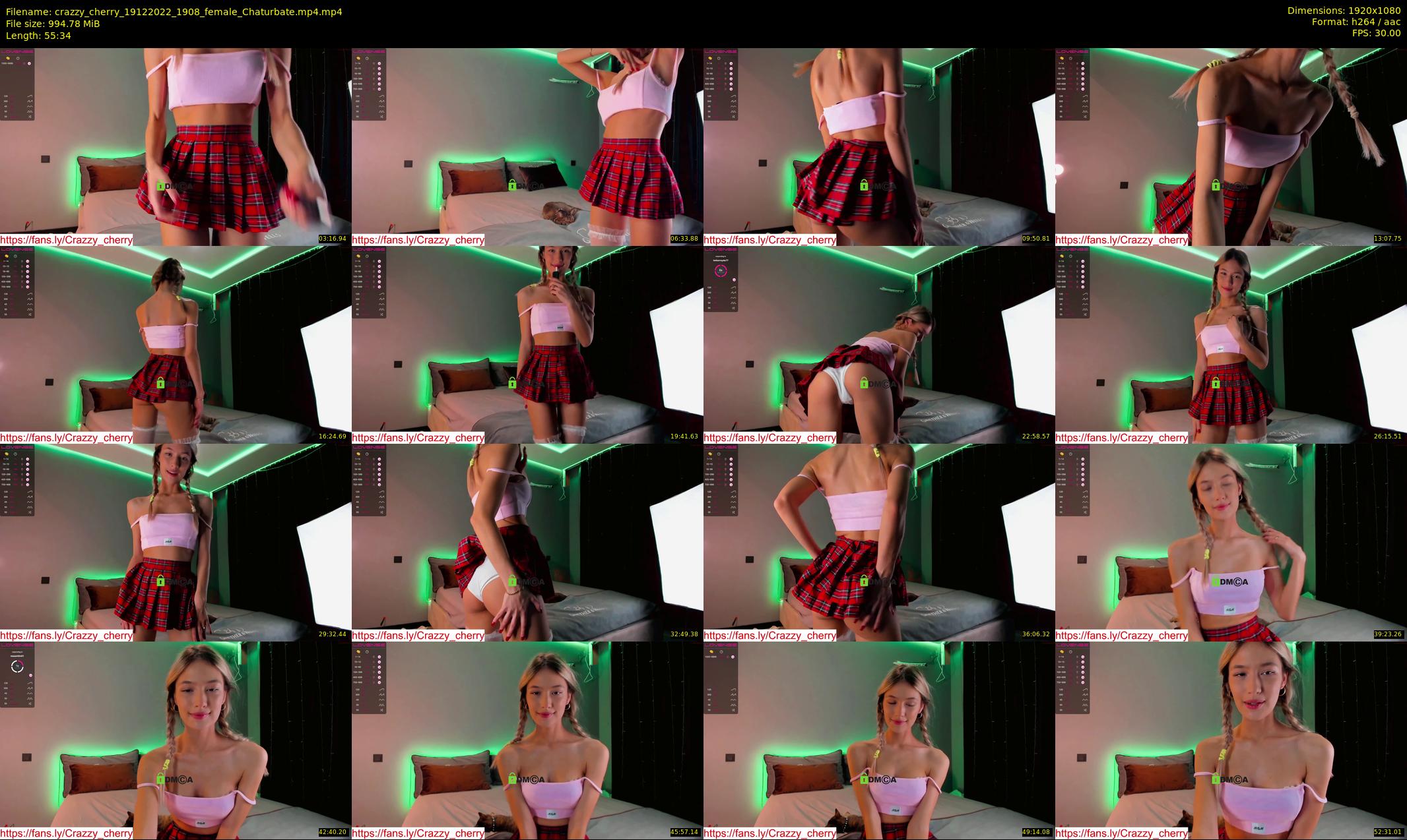 crazzy_cherry — 56 minute Chaturbate female cam show recording, 1080p, Dec 19, 2022
