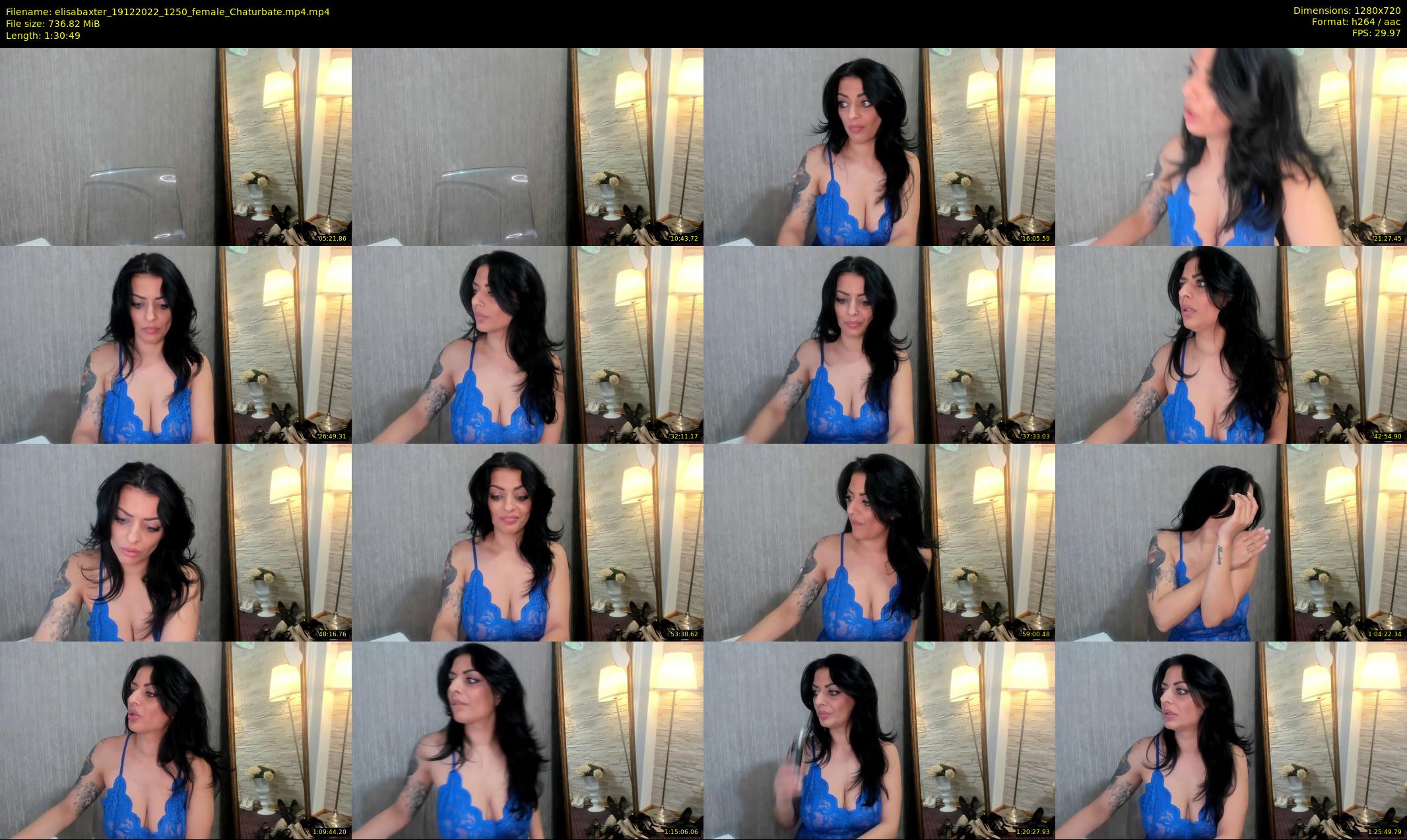 elisabaxter — 91 minute Chaturbate female cam show recording, 720p, Dec 19, 2022