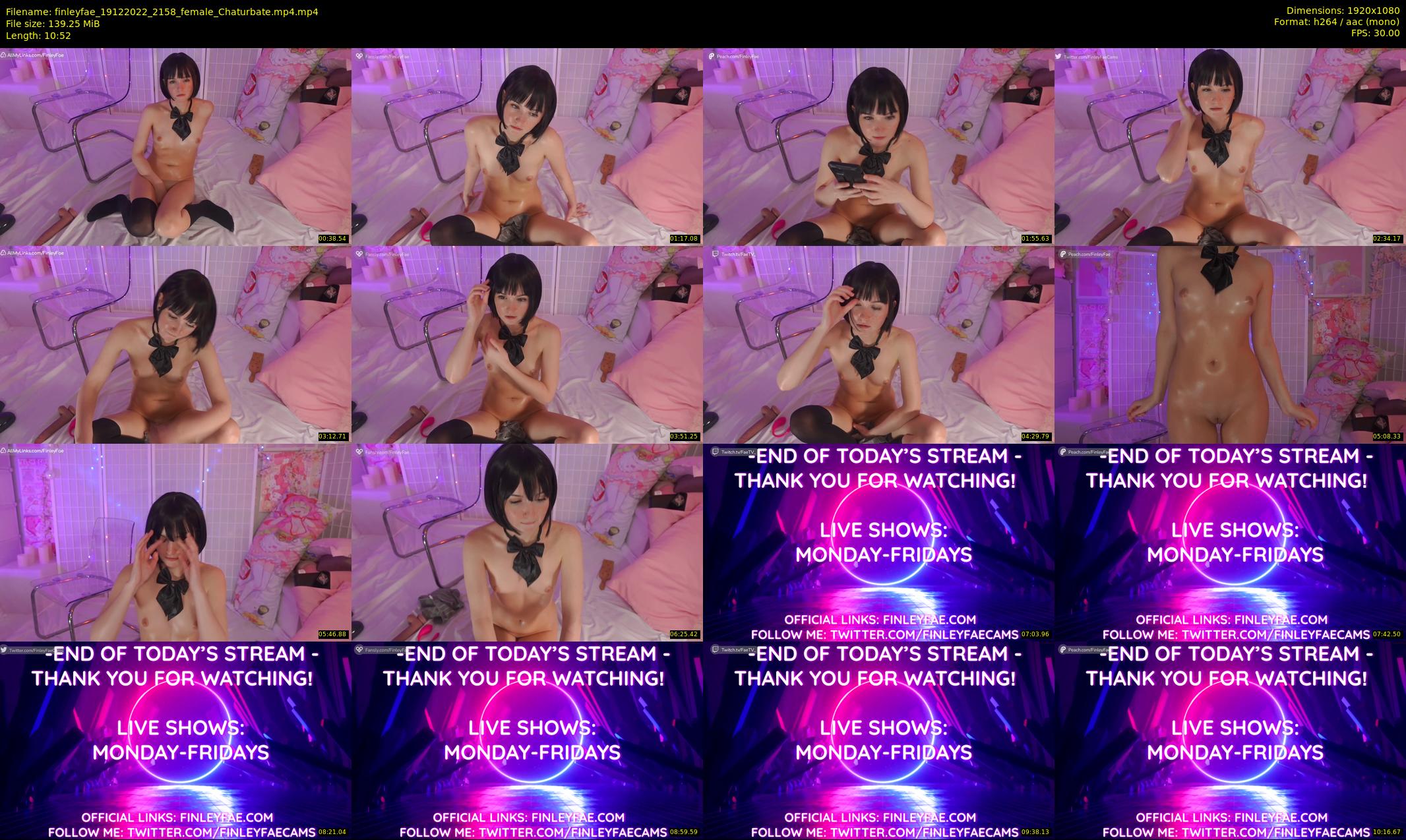 finleyfae — 11 minute Chaturbate female cam show recording, 1080p, Dec 19, 2022