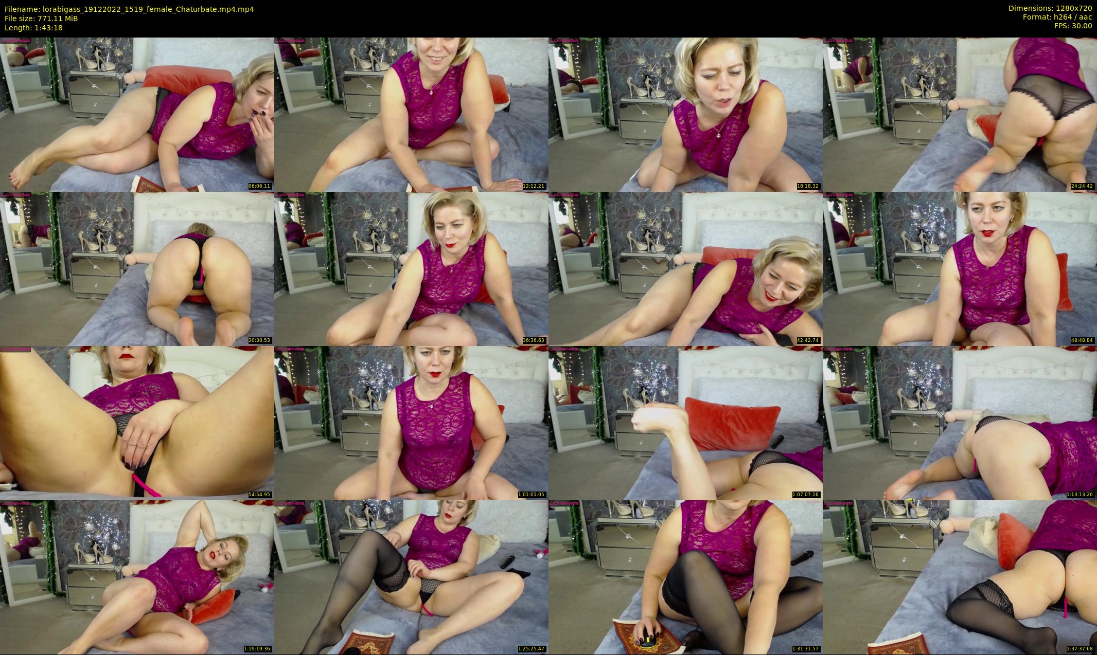 lorabigass — 104 minute Chaturbate female cam show recording, 720p, Dec 19, 2022