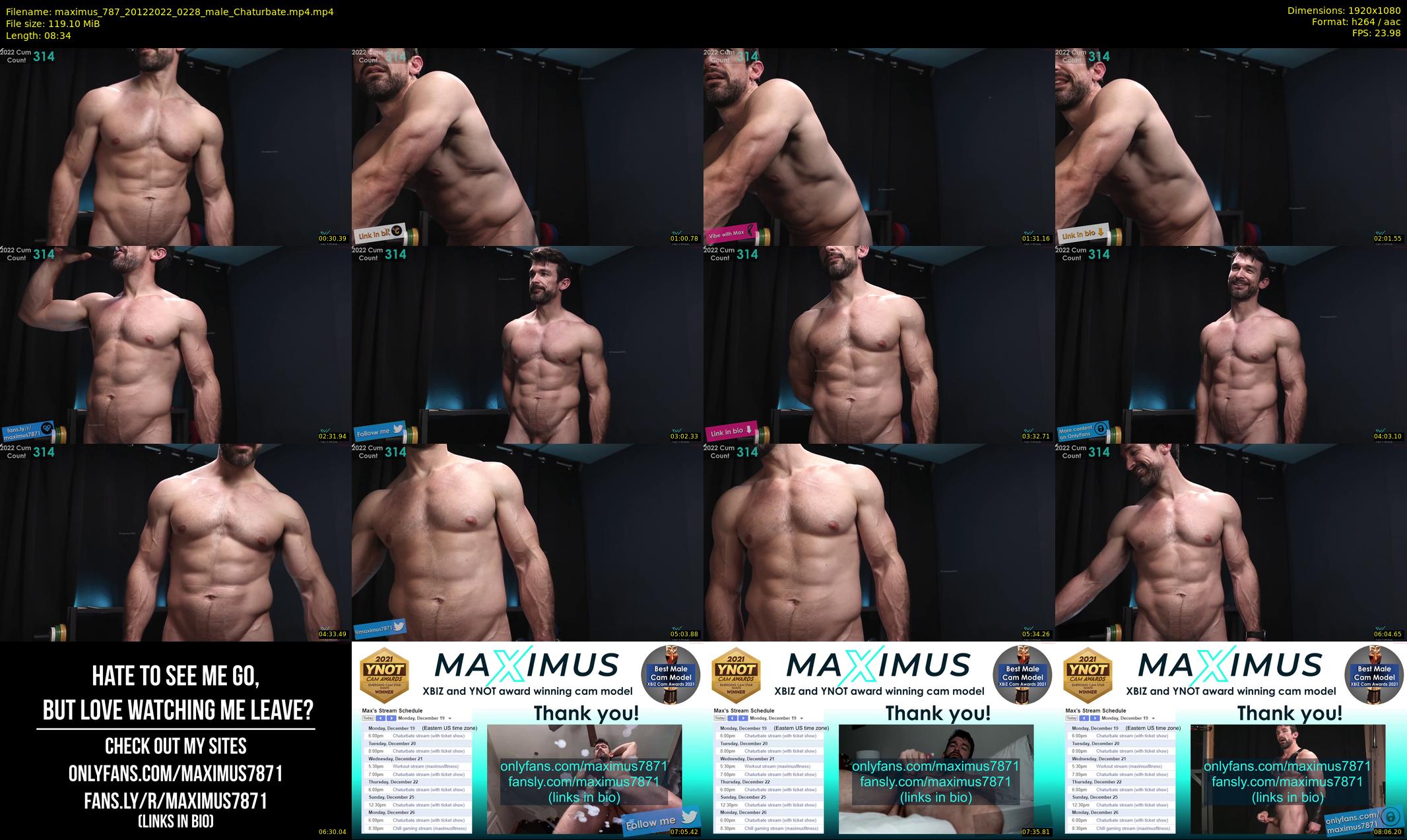 maximus_787 — 9 minute Chaturbate male cam show recording, 1080p, Dec 20, 2022