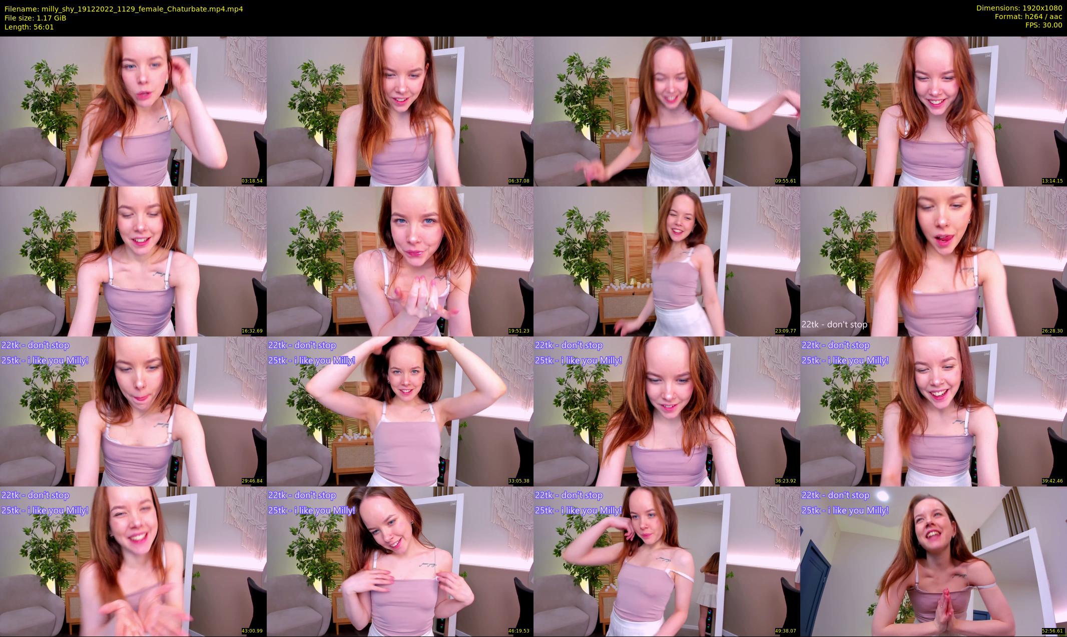 milly_shy — 57 minute Chaturbate female cam show recording, 1080p, Dec 19, 2022