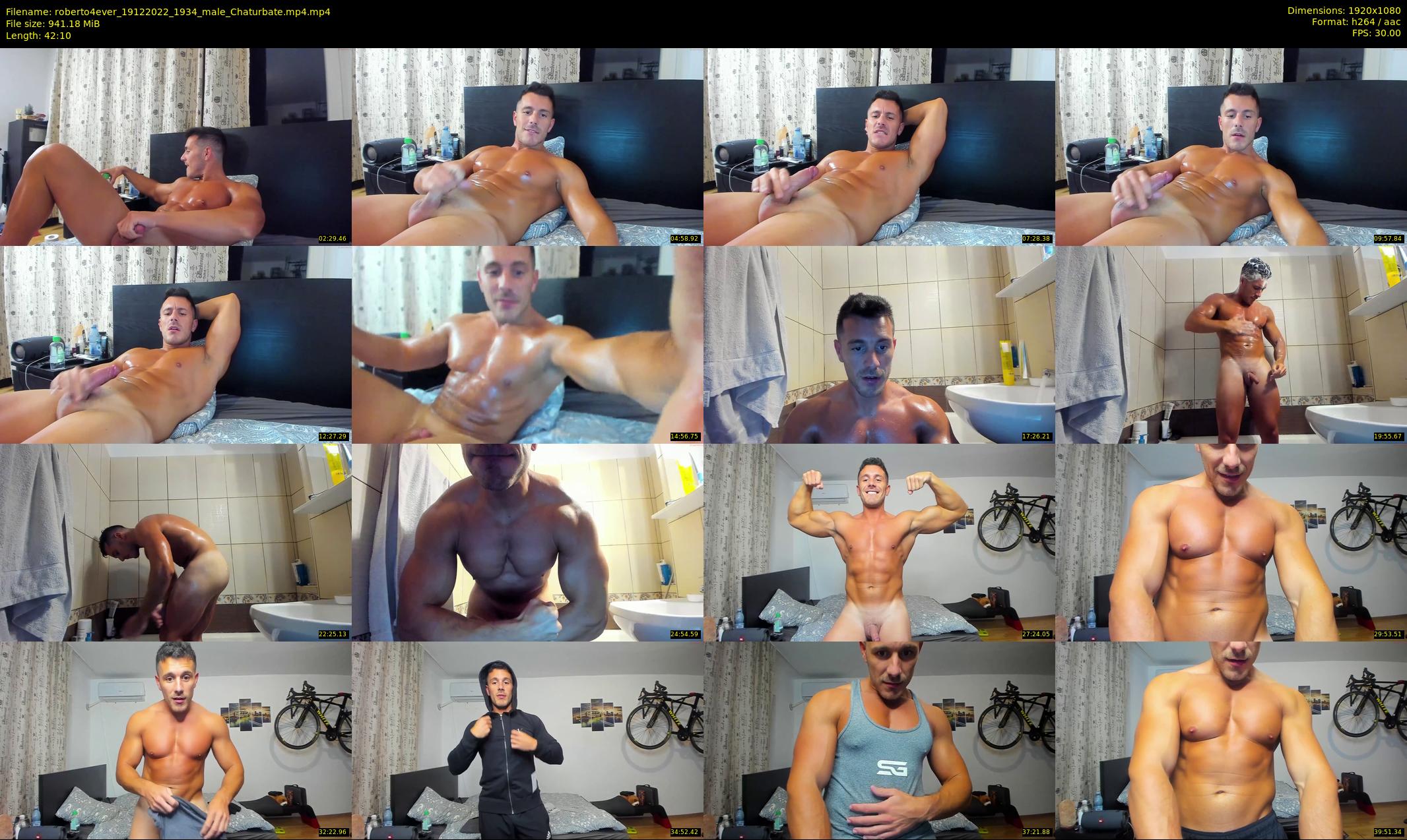 roberto4ever — 43 minute Chaturbate male cam show recording, 1080p, Dec 19, 2022
