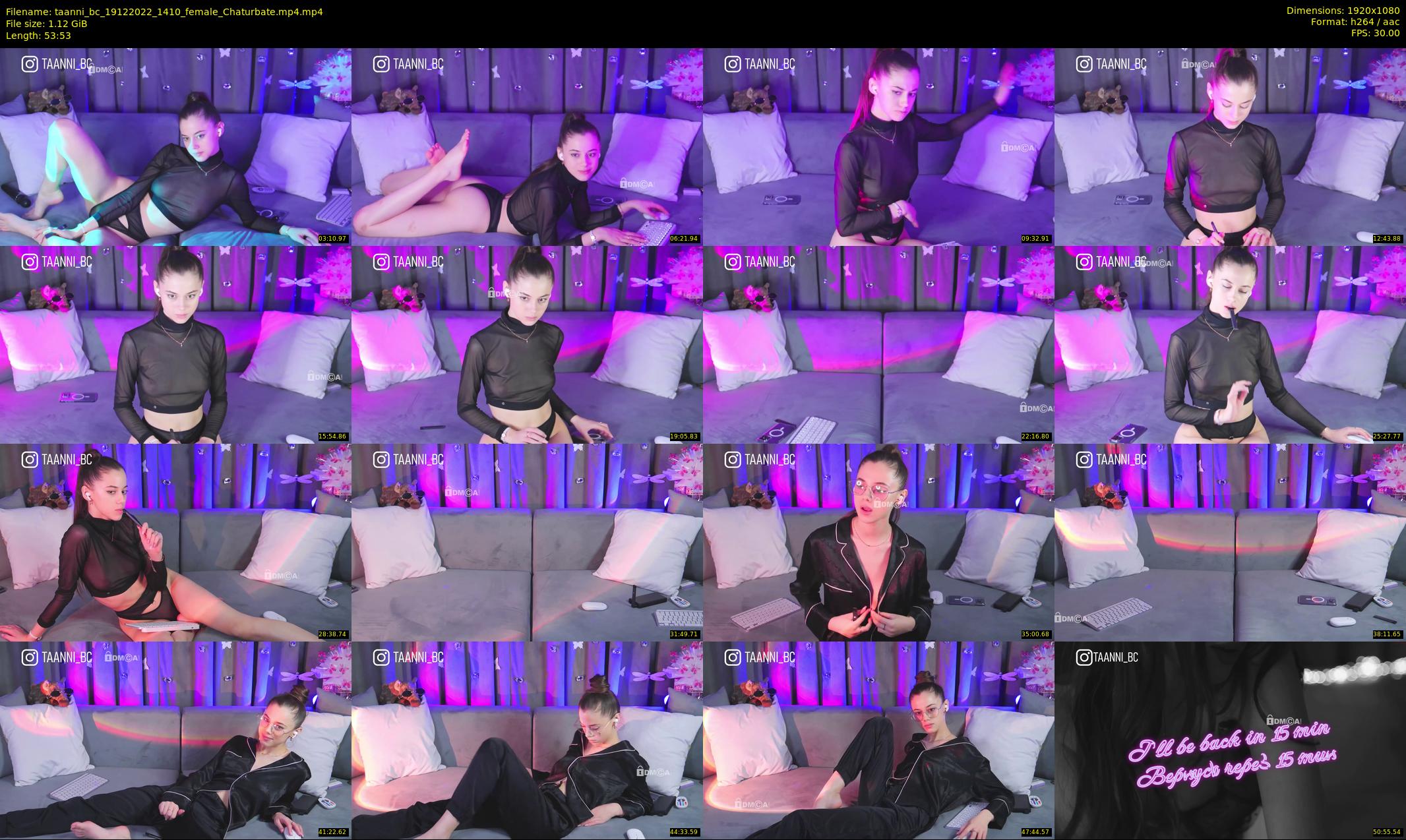 taanni_bc — 54 minute Chaturbate female cam show recording, 1080p, Dec 19, 2022