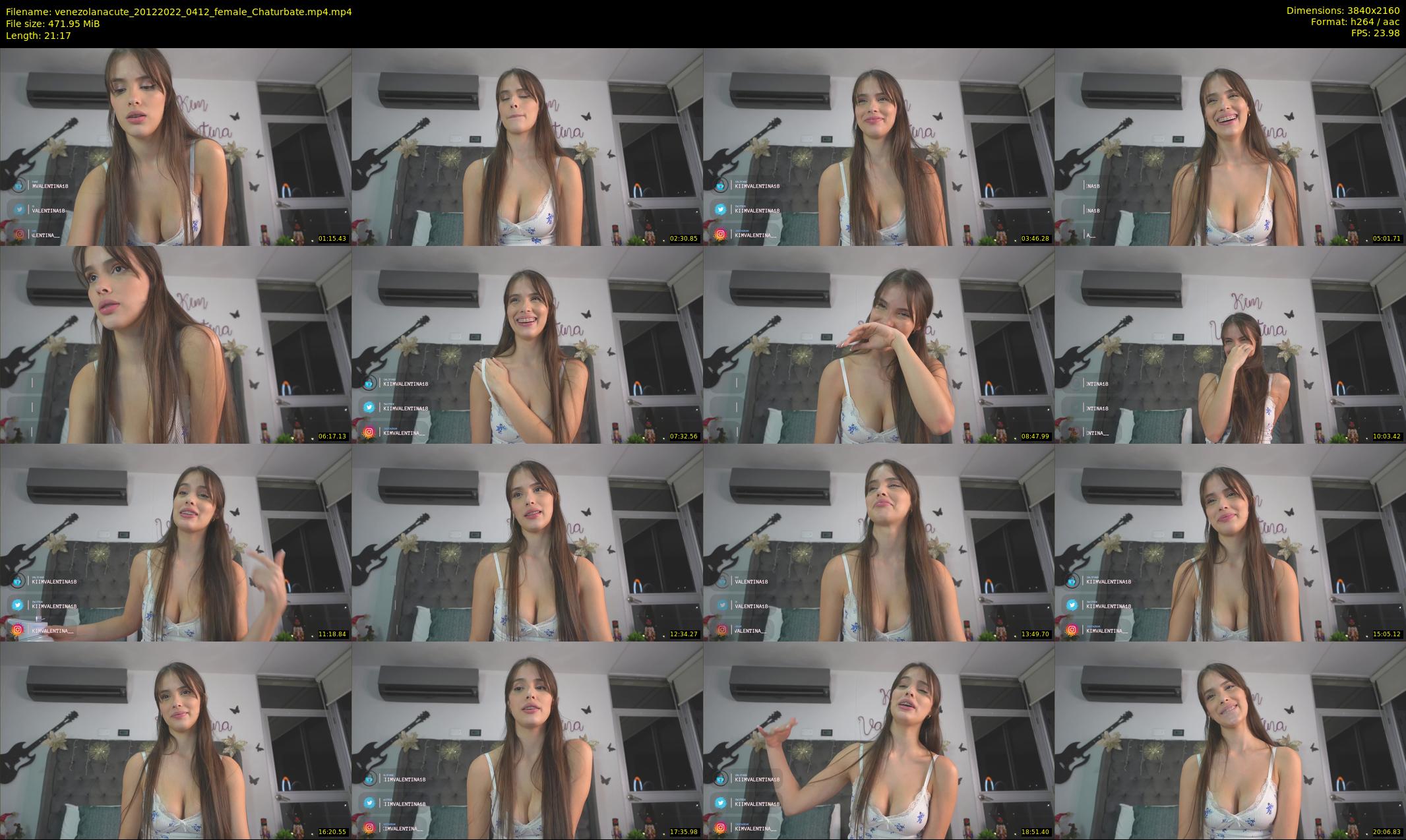 venezolanacute — 22 minute Chaturbate female cam show recording, 4K, Dec 20, 2022