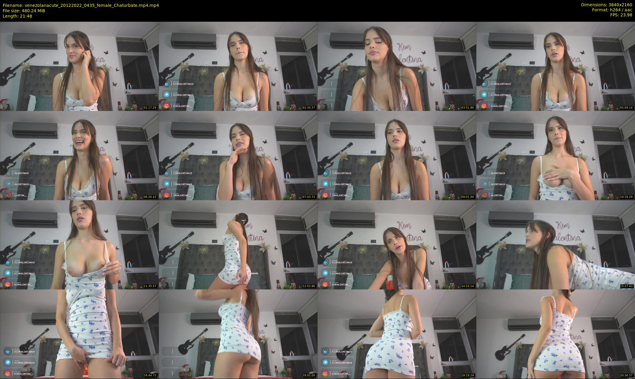 venezolanacute — 22 minute Chaturbate female cam show recording, 4K, Dec 20, 2022