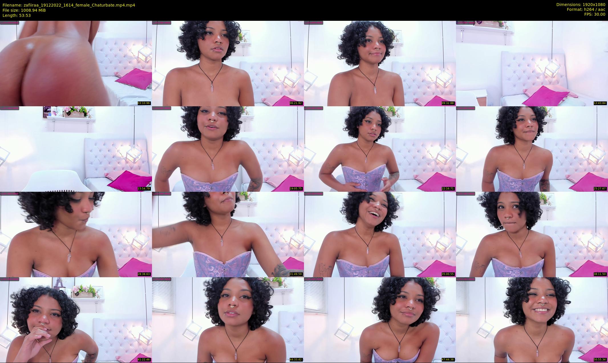 zafiiraa — 54 minute Chaturbate female cam show recording, 1080p, Dec 19, 2022