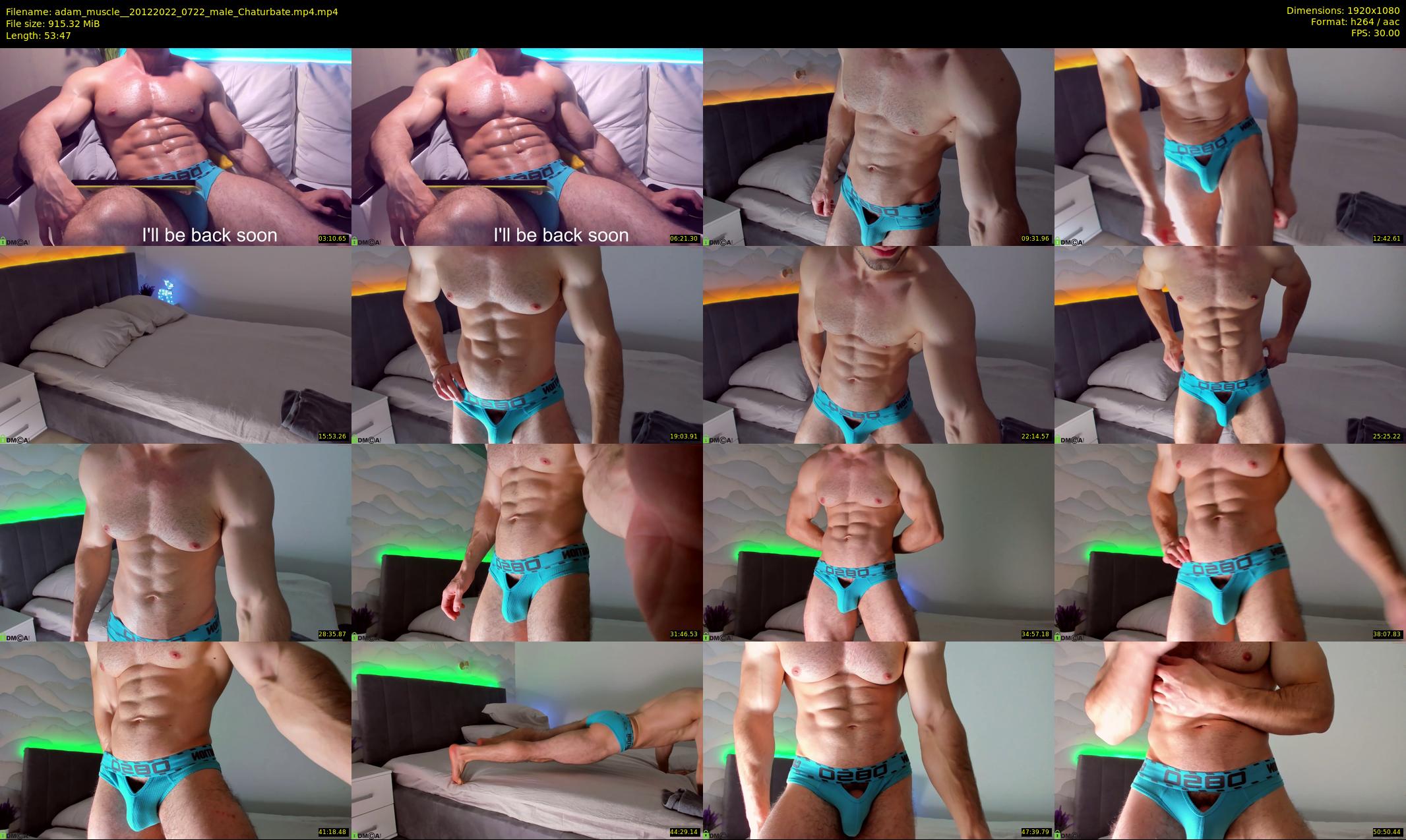 adam_muscle_ — 54 minute Chaturbate male cam show recording, 1080p, Dec 20, 2022