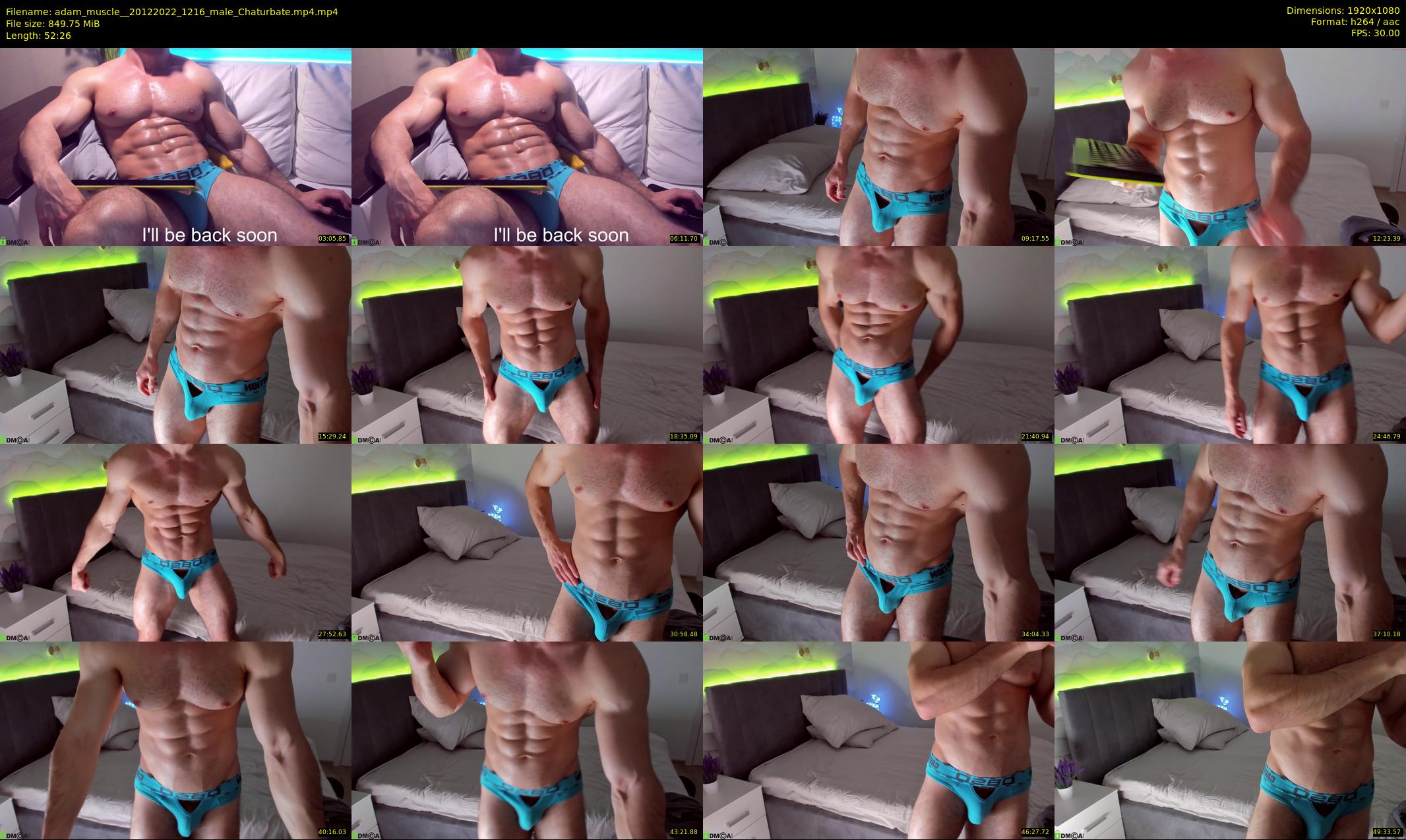 adam_muscle_ — 53 minute Chaturbate male cam show recording, 1080p, Dec 20, 2022