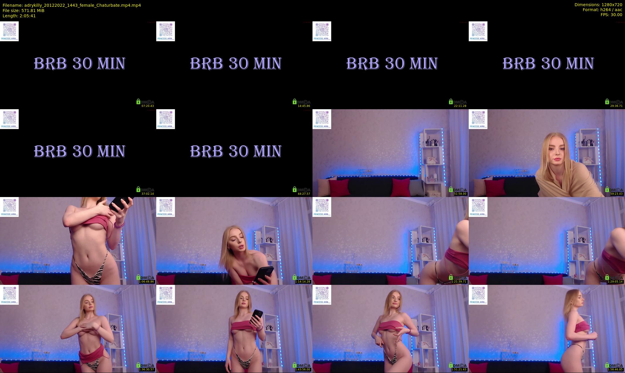 adrykilly — 126 minute Chaturbate female cam show recording, 720p, Dec 20, 2022