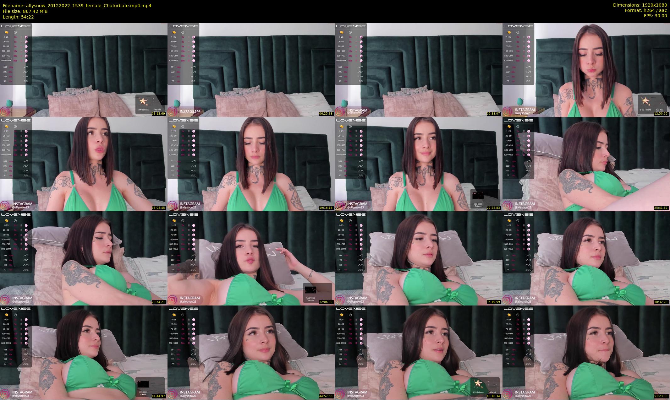 allysnow — 55 minute Chaturbate female cam show recording, 1080p, Dec 20, 2022