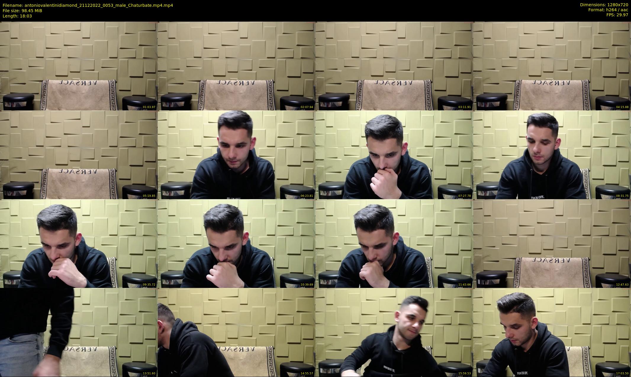antoniovalentinidiamond — 19 minute Chaturbate male cam show recording, 720p, Dec 21, 2022