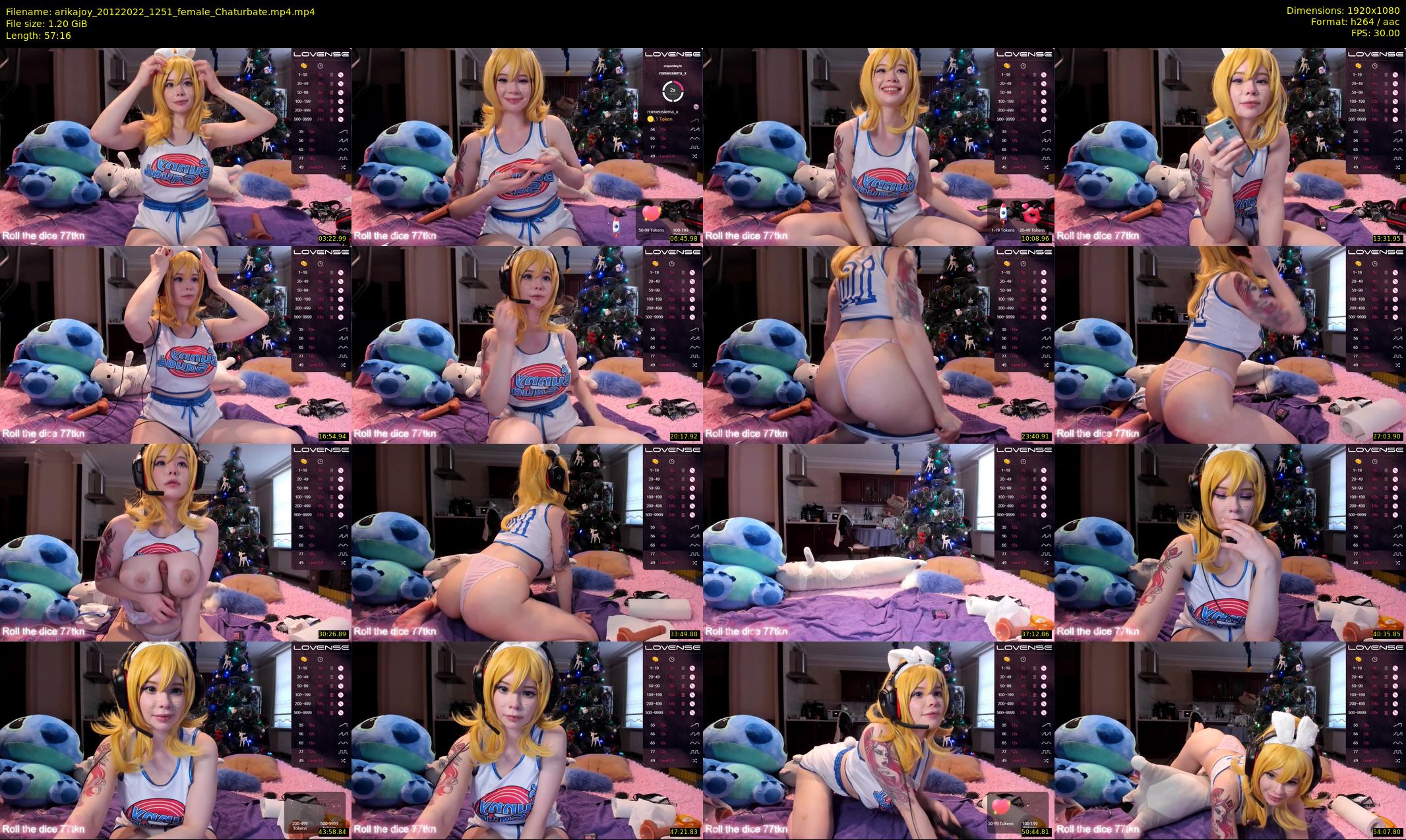 arikajoy — 58 minute Chaturbate female cam show recording, 1080p, Dec 20, 2022