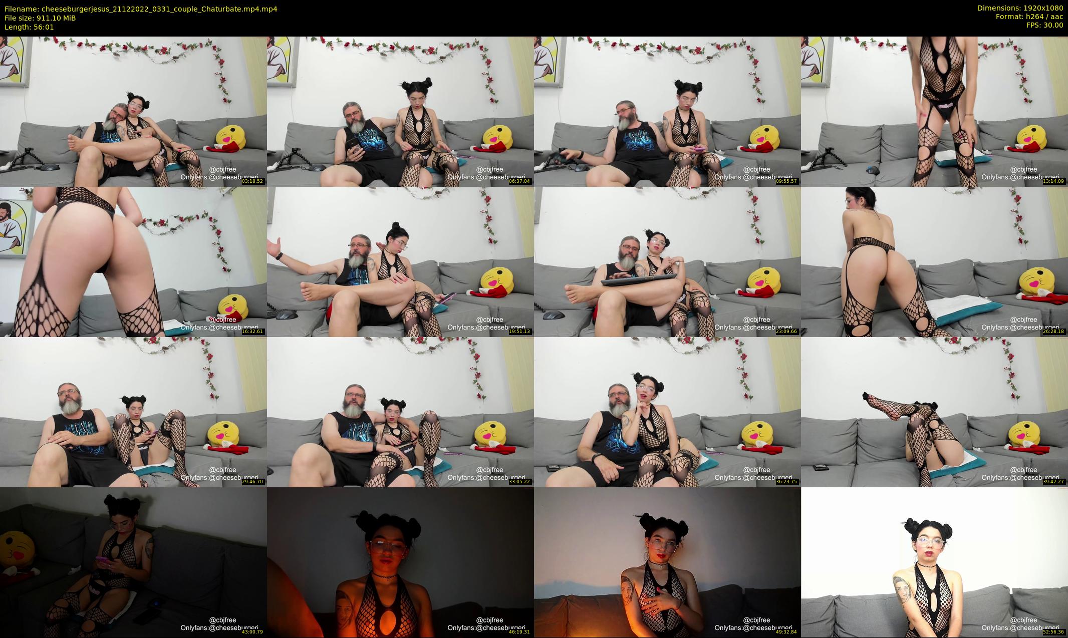 cheeseburgerjesus — 57 minute Chaturbate couple cam show recording, 1080p, Dec 21, 2022