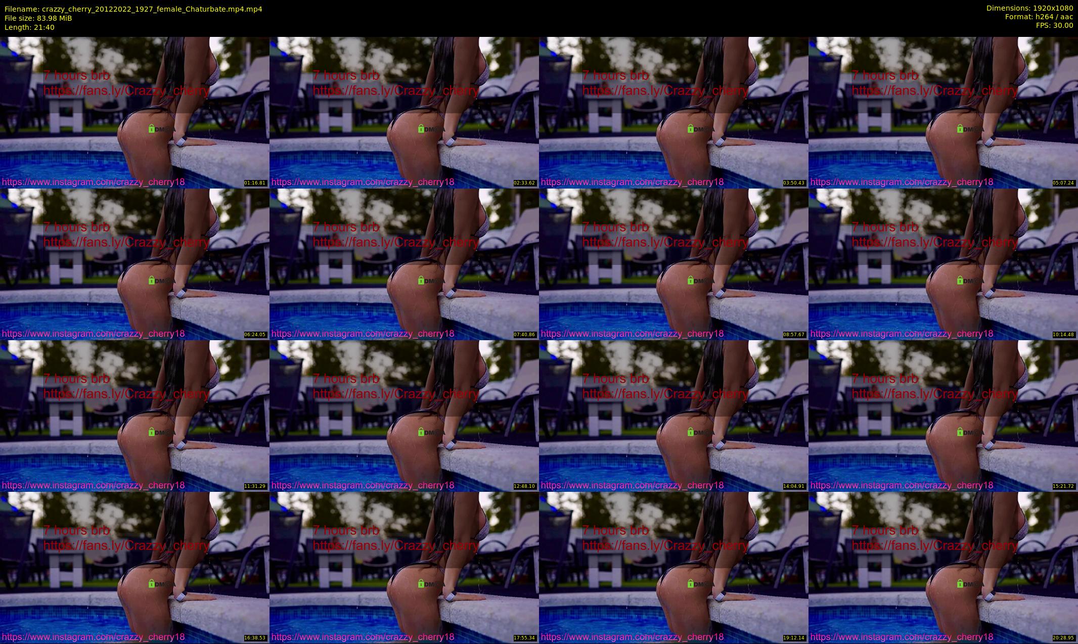 crazzy_cherry — 22 minute Chaturbate female cam show recording, 1080p, Dec 20, 2022