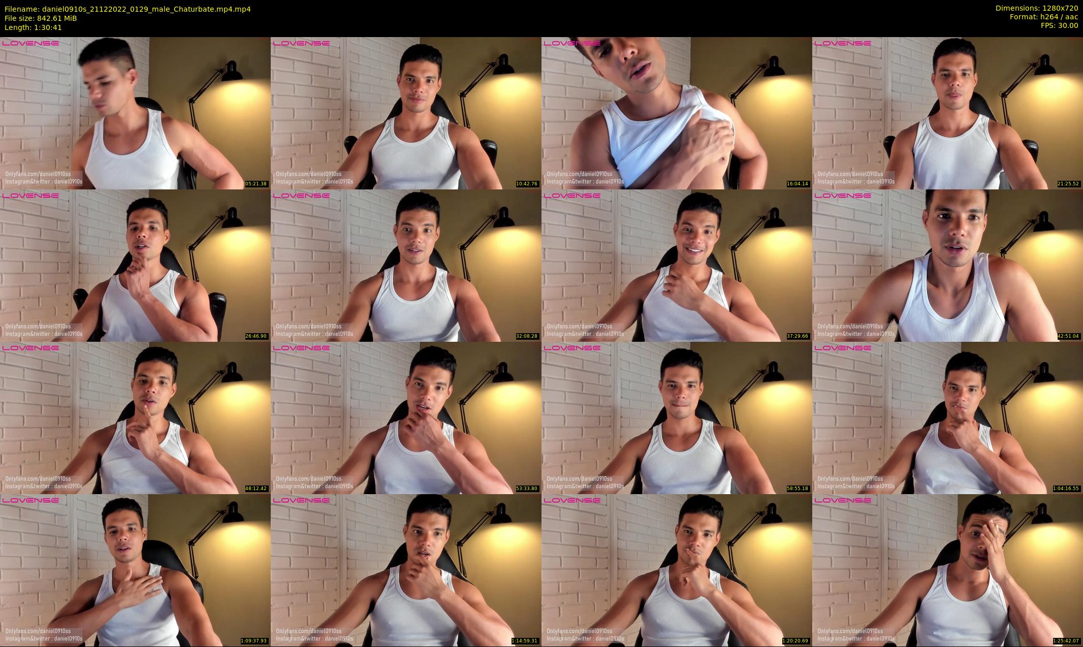 daniel0910s — 91 minute Chaturbate male cam show recording, 720p, Dec 21, 2022