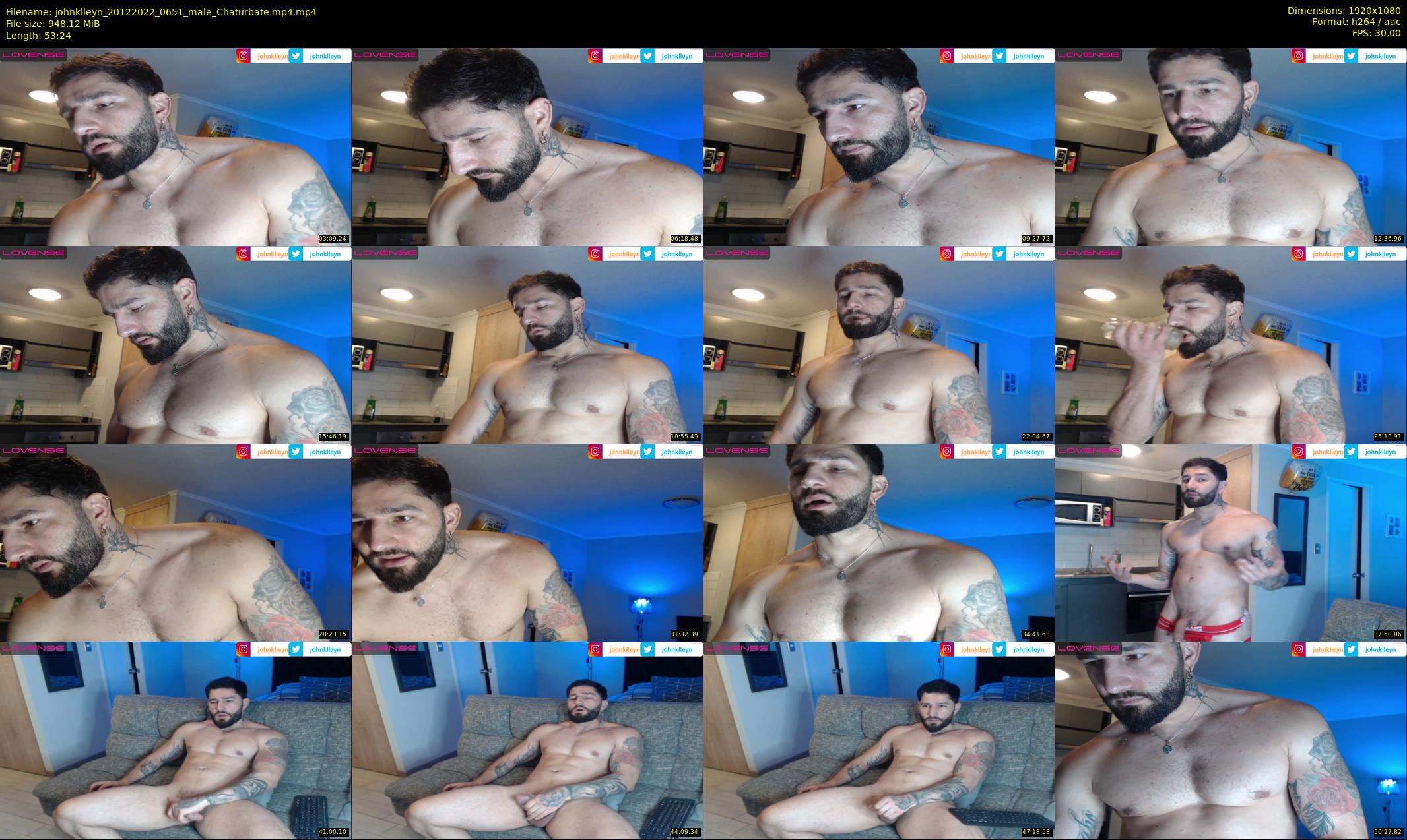 johnklleyn — 54 minute Chaturbate male cam show recording, 1080p, Dec 20, 2022