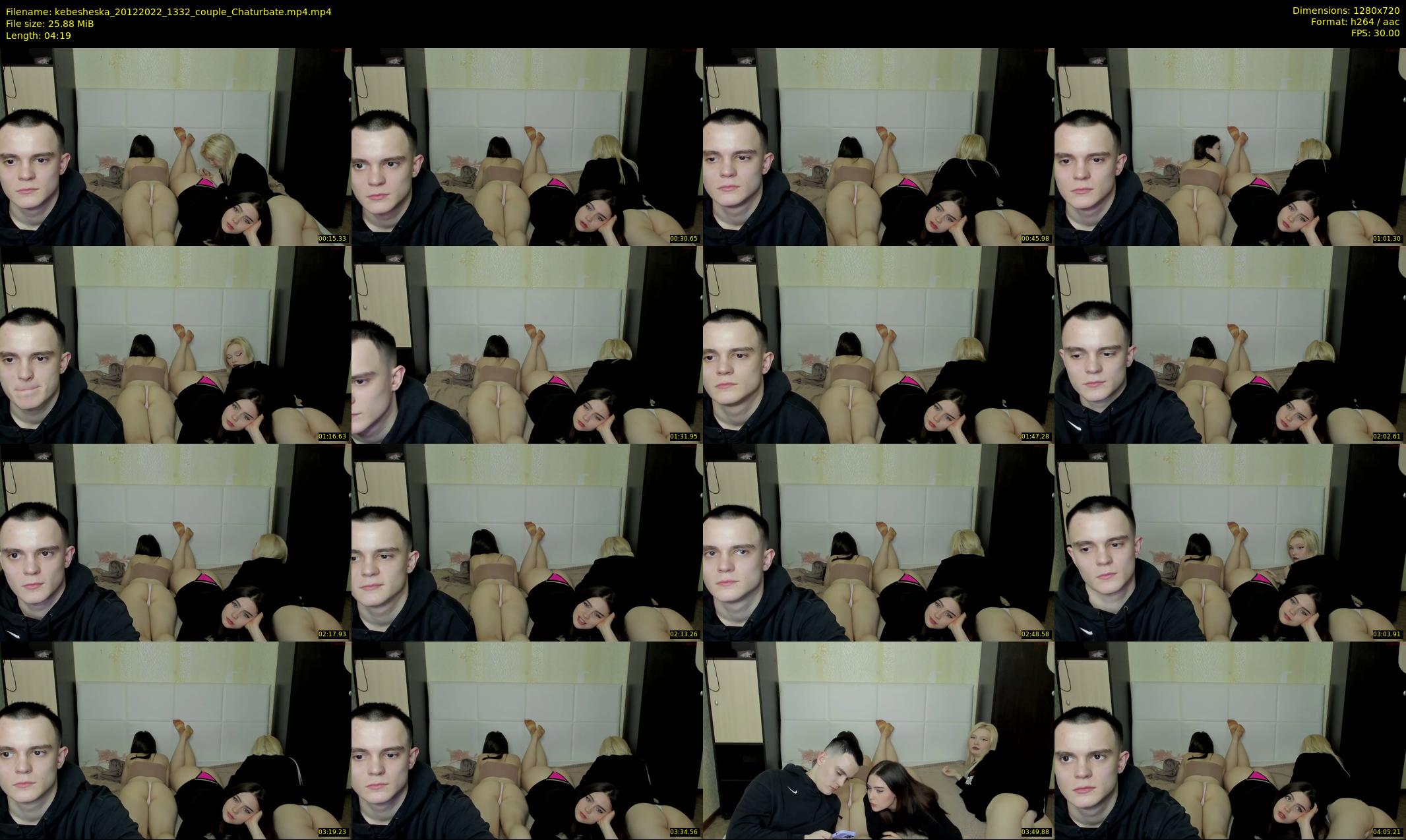 kebesheska — 5 minute Chaturbate couple cam show recording, 720p, Dec 20, 2022