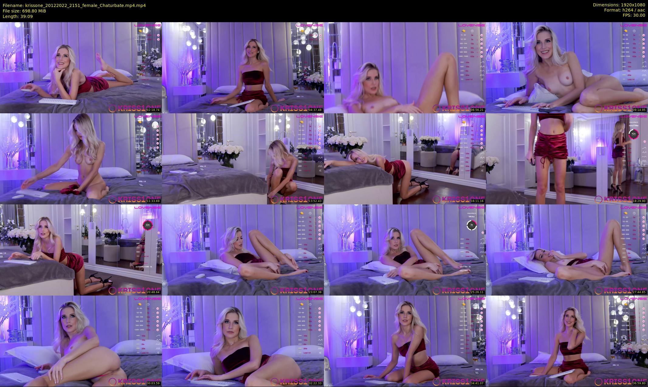 krissone — 40 minute Chaturbate female cam show recording, 1080p, Dec 20, 2022