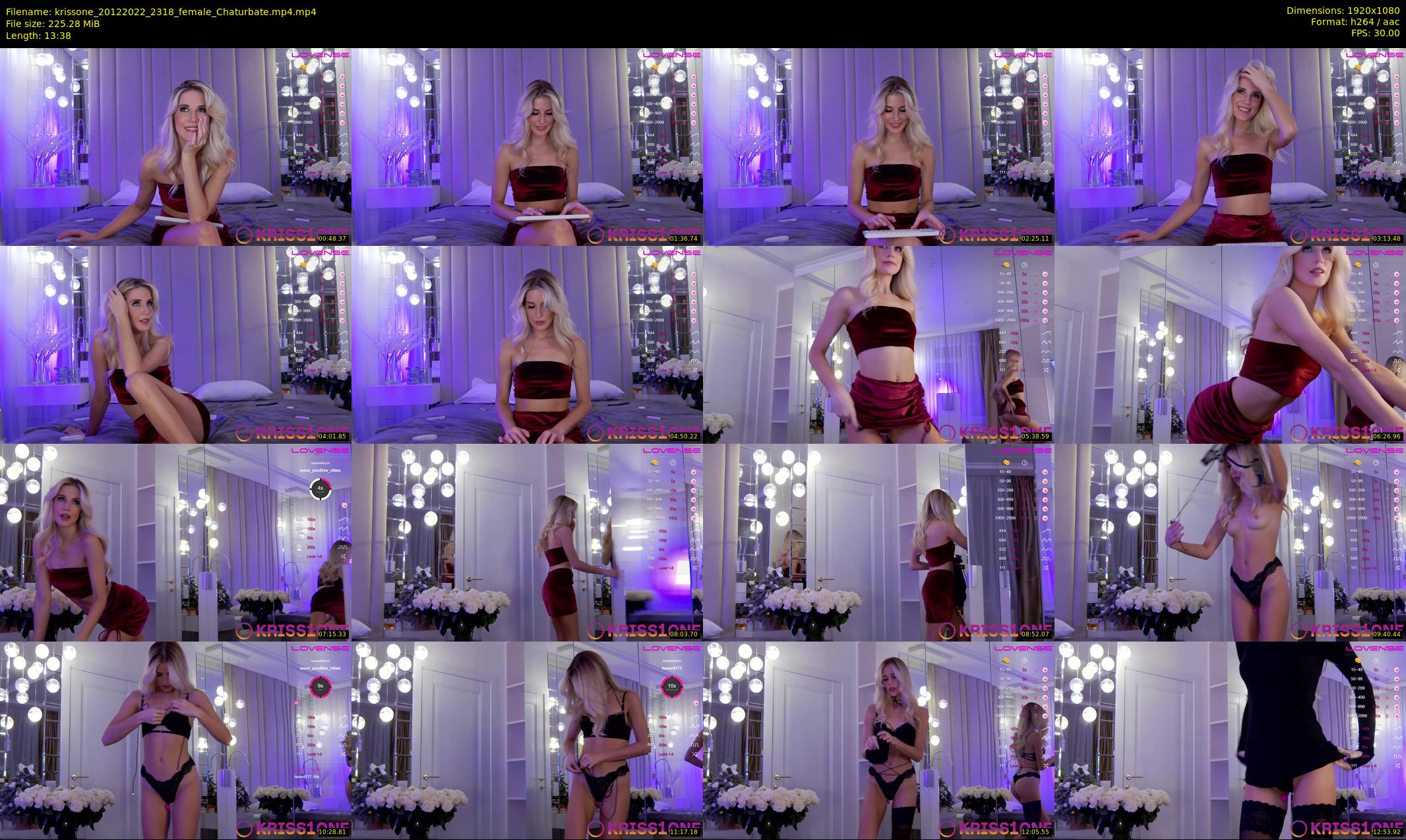krissone — 14 minute Chaturbate female cam show recording, 1080p, Dec 20, 2022