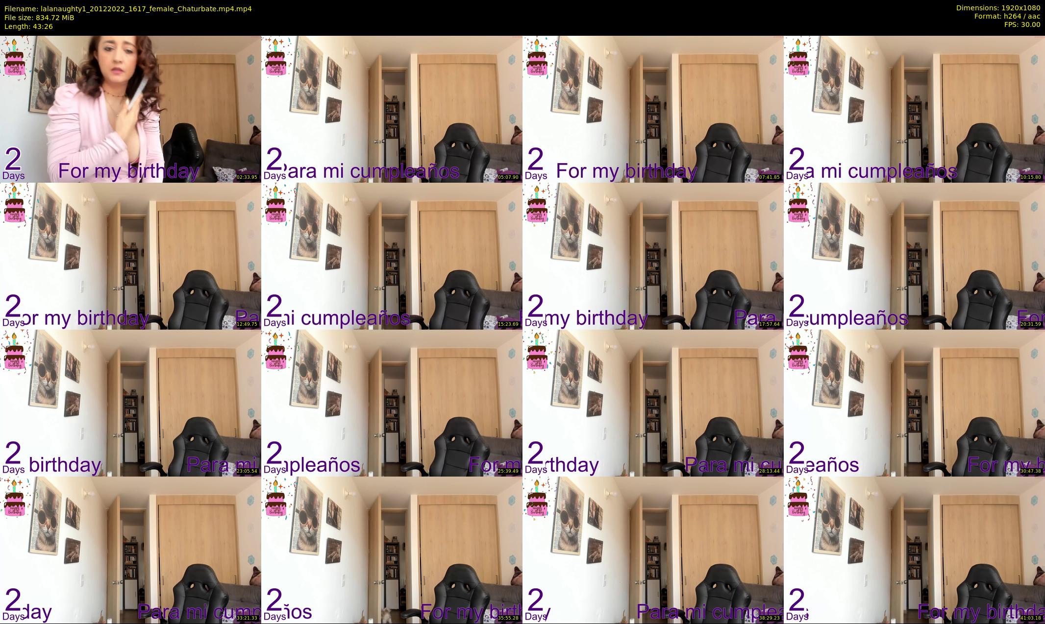 lalanaughty1 — 44 minute Chaturbate female cam show recording, 1080p, Dec 20, 2022